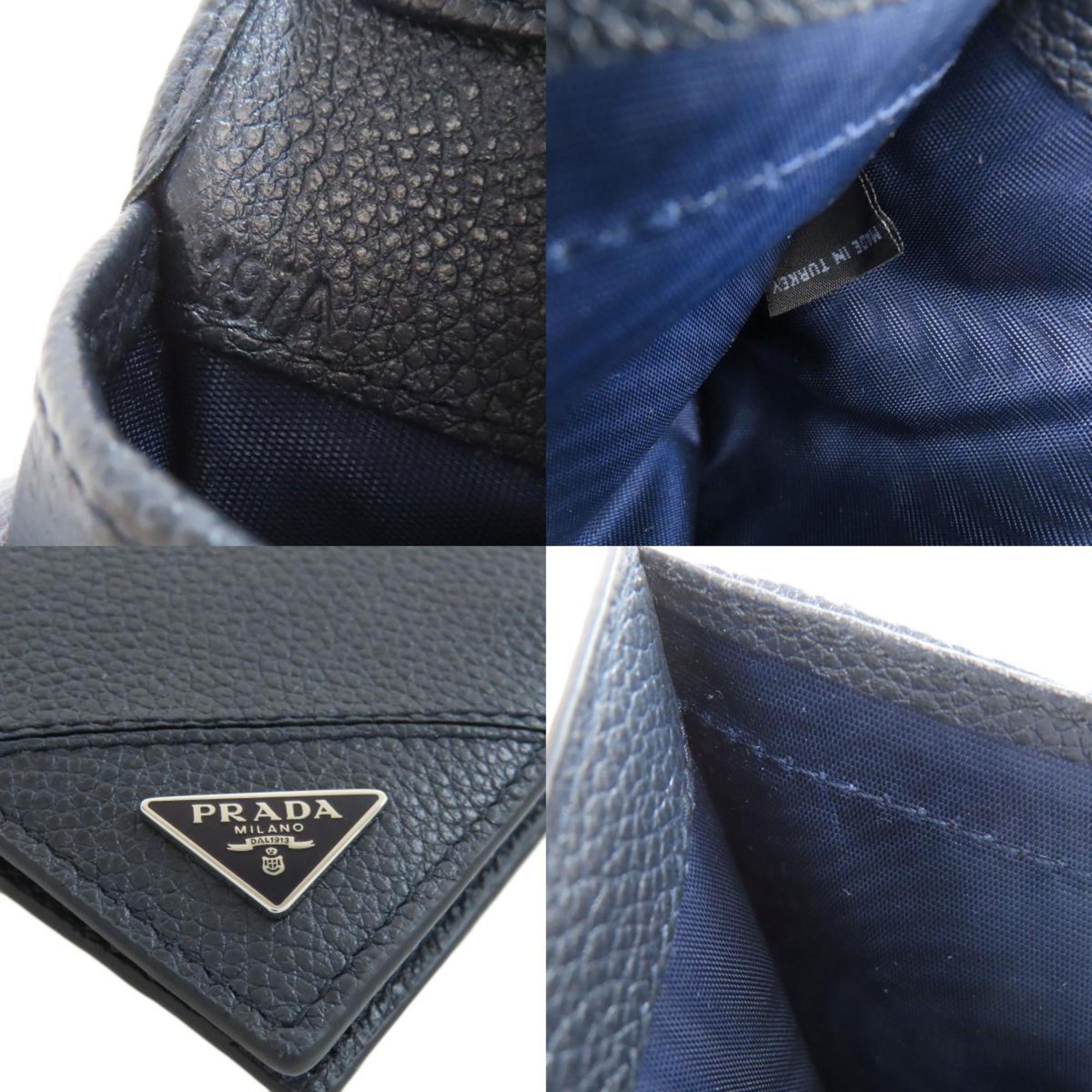Prada Black Leather Wallet (Bi-Fold) (Pre-Owned)