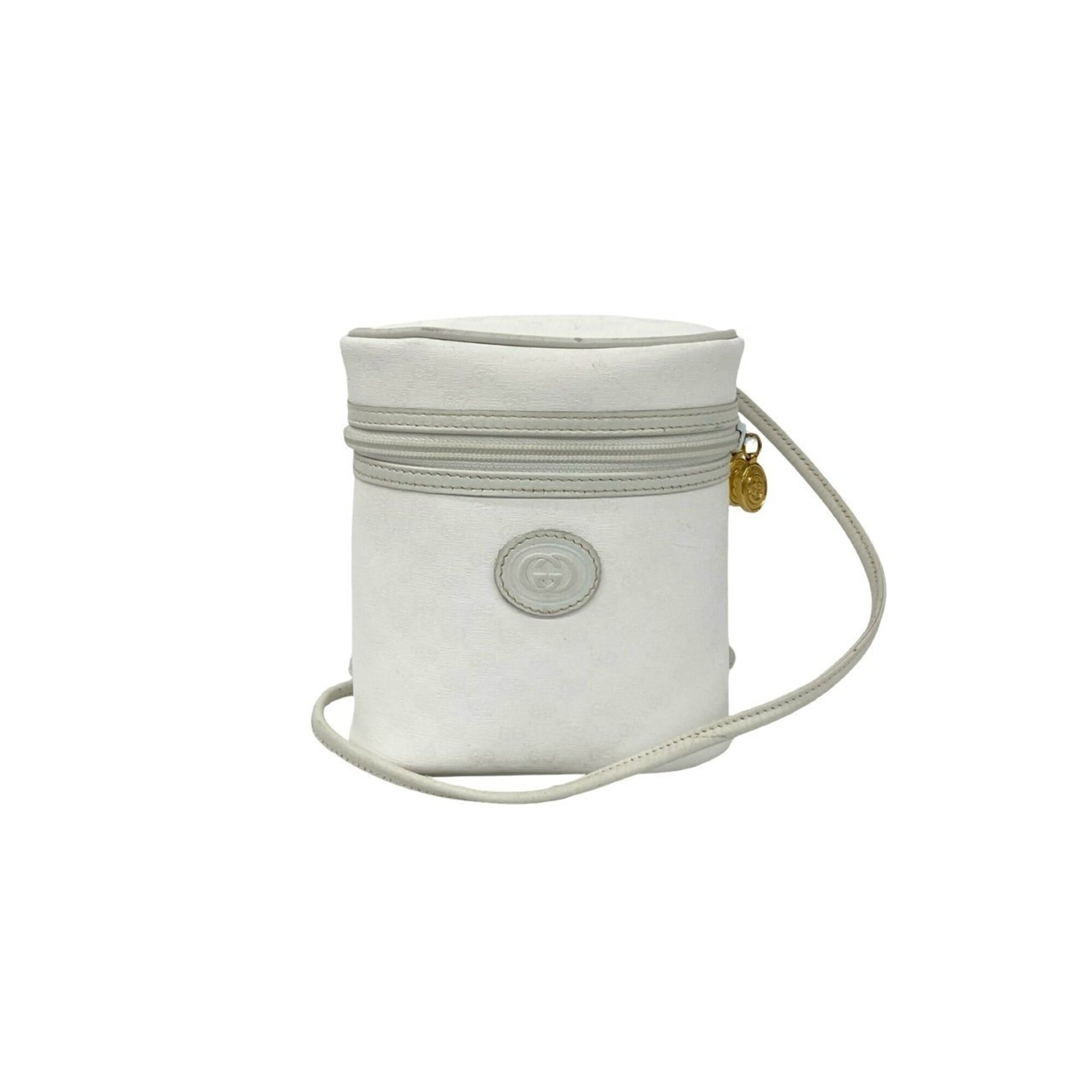 Gucci White Leather Pvc Shoulder Bag Vanity Bag (Pre-Owned)
