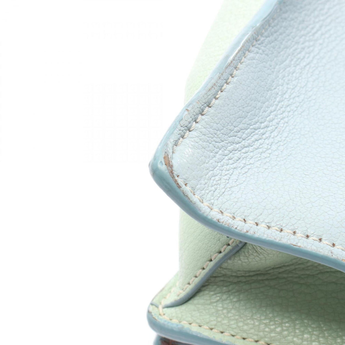 Miu Miu Blue Green Pink Leather Handbag (Pre-Owned)
