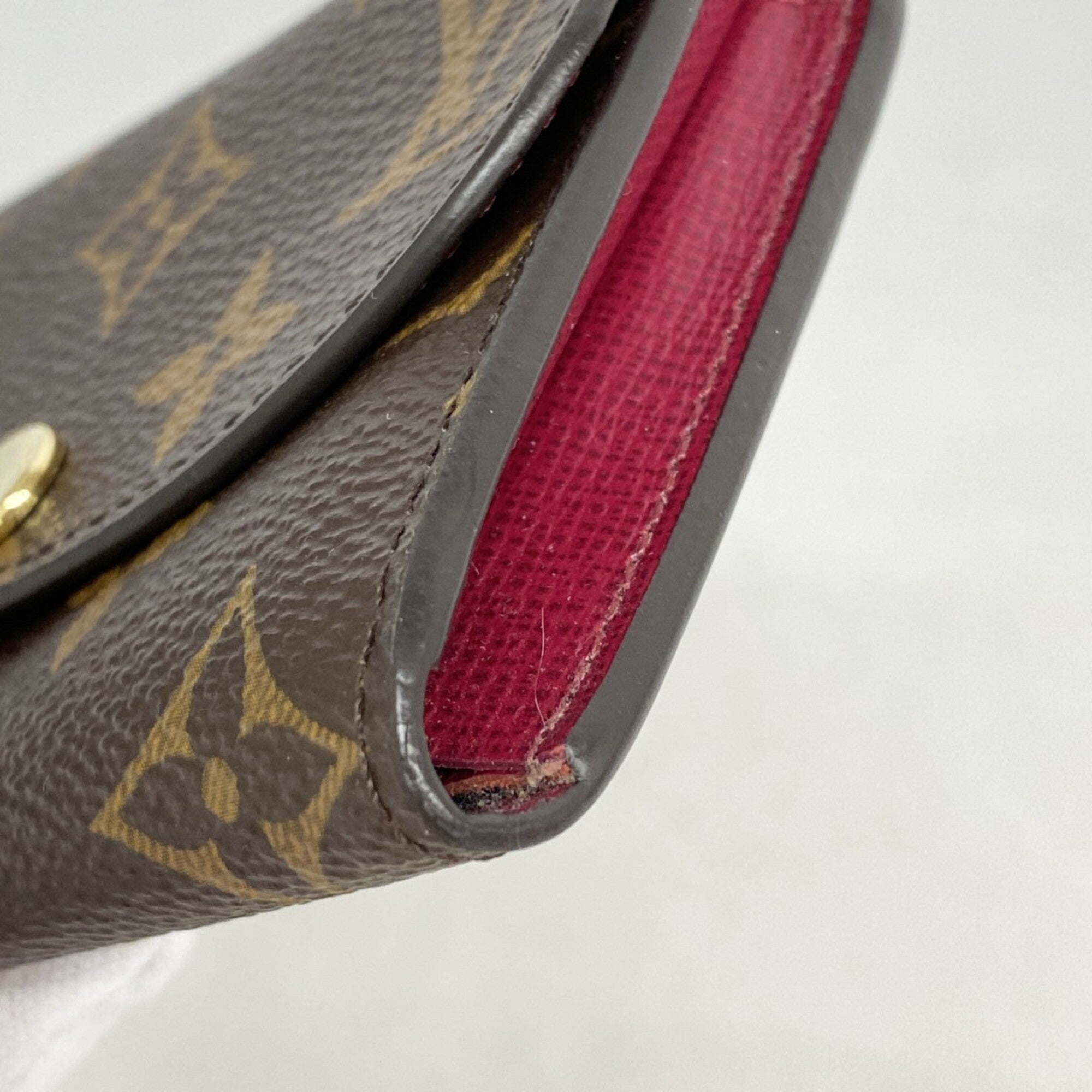 Louis Vuitton Brown Fuchsia Coin Purse/Coin Case (Pre-Owned)