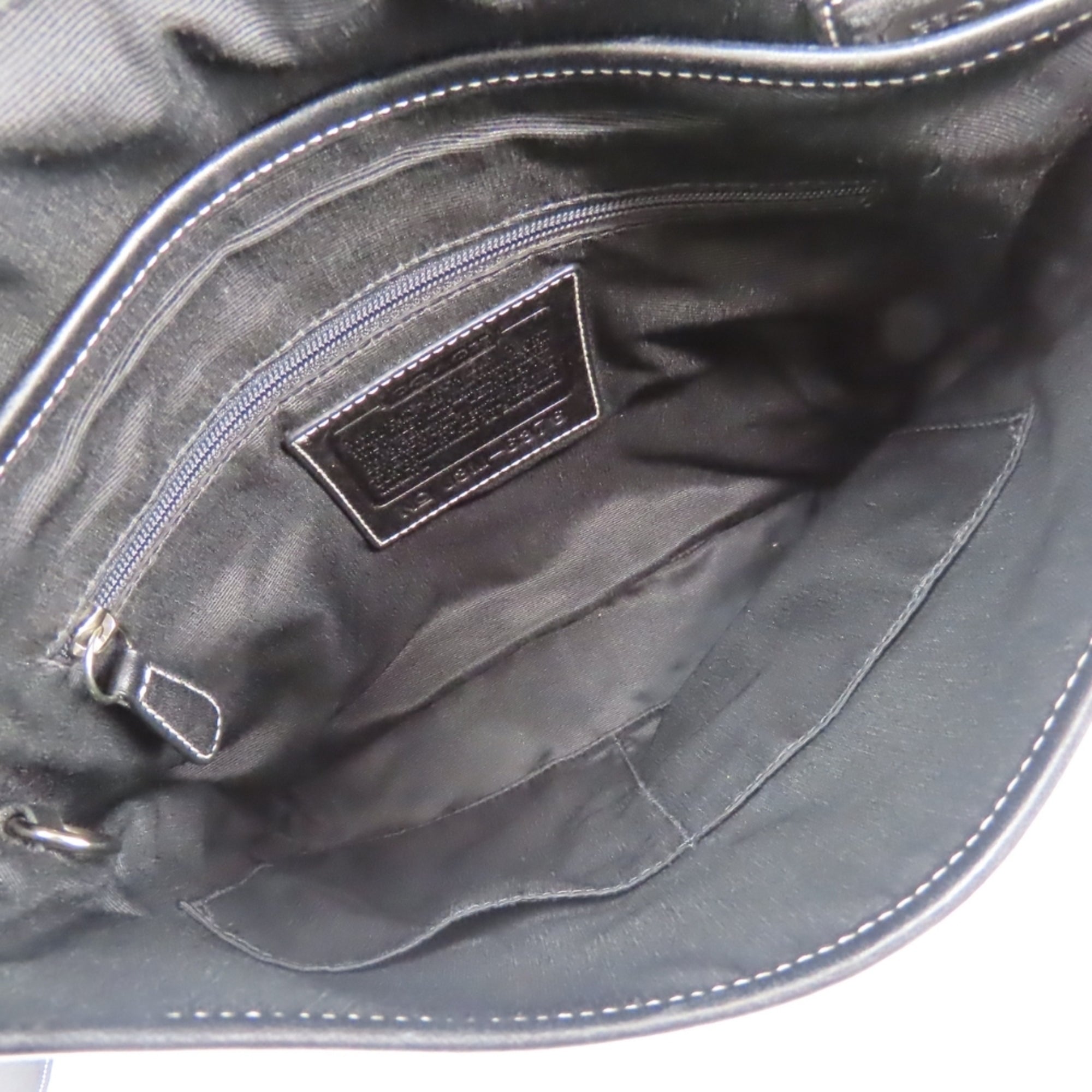 Coach Black Gray Signature Line Shoulder Bag (Pre-Owned)