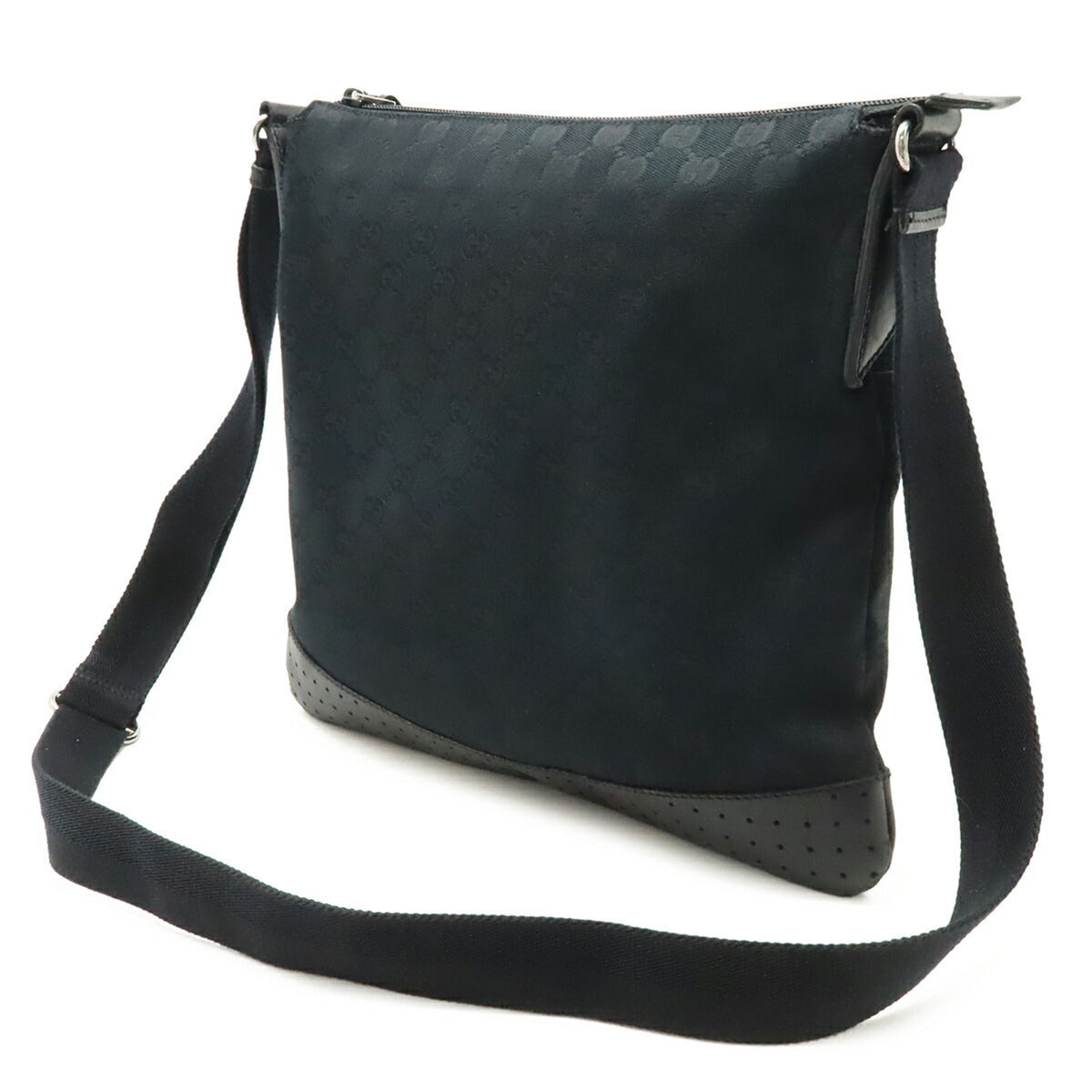 Gucci Black Gg Canvas Handbag Shoulder Bag (Pre-Owned)