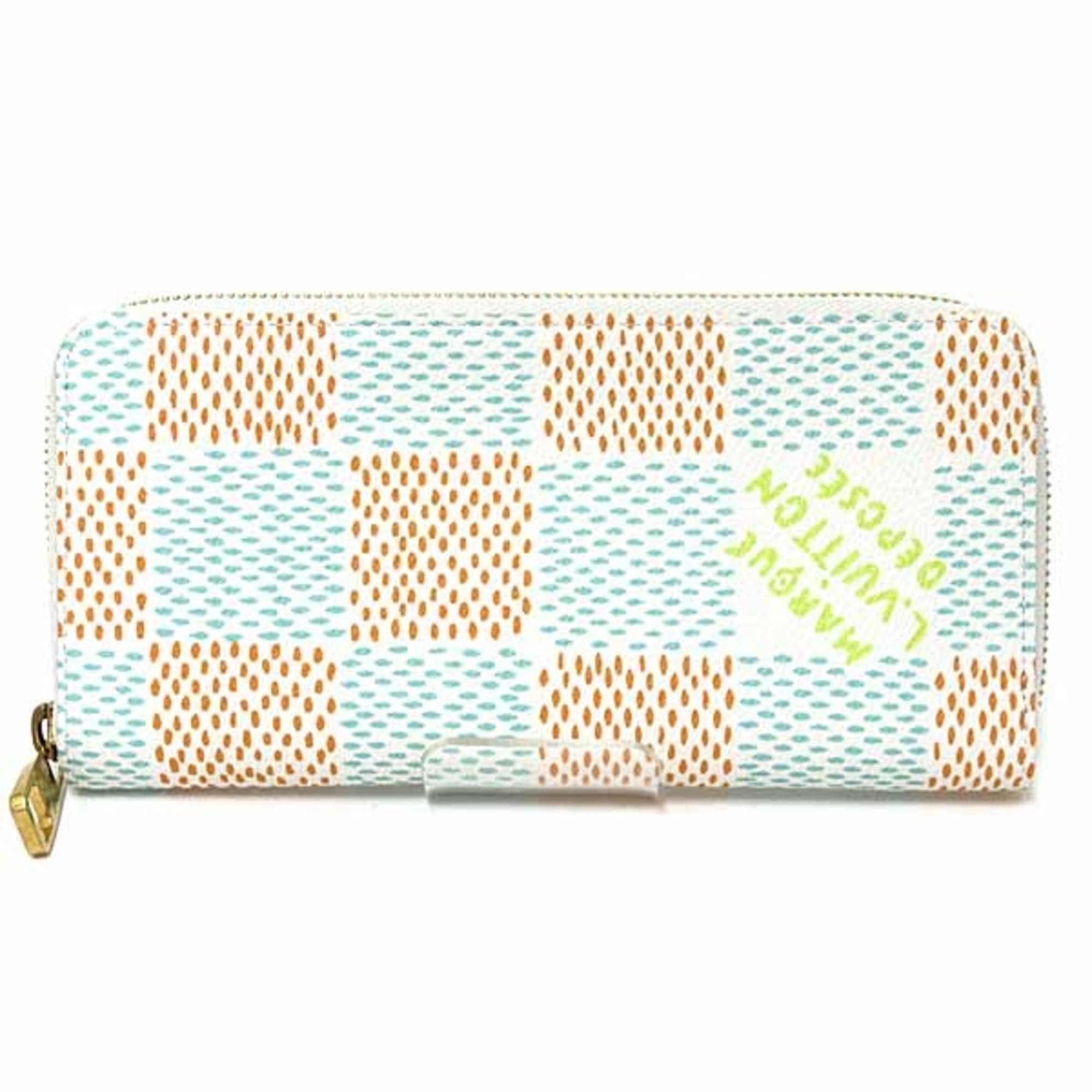 Louis Vuitton Damier Multi-Color White Long Wallet (Bi-Fold) (Pre-Owned)