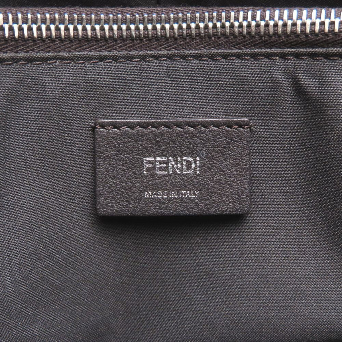 Fendi Gray Leather Handbag Shoulder Bag (Pre-Owned)