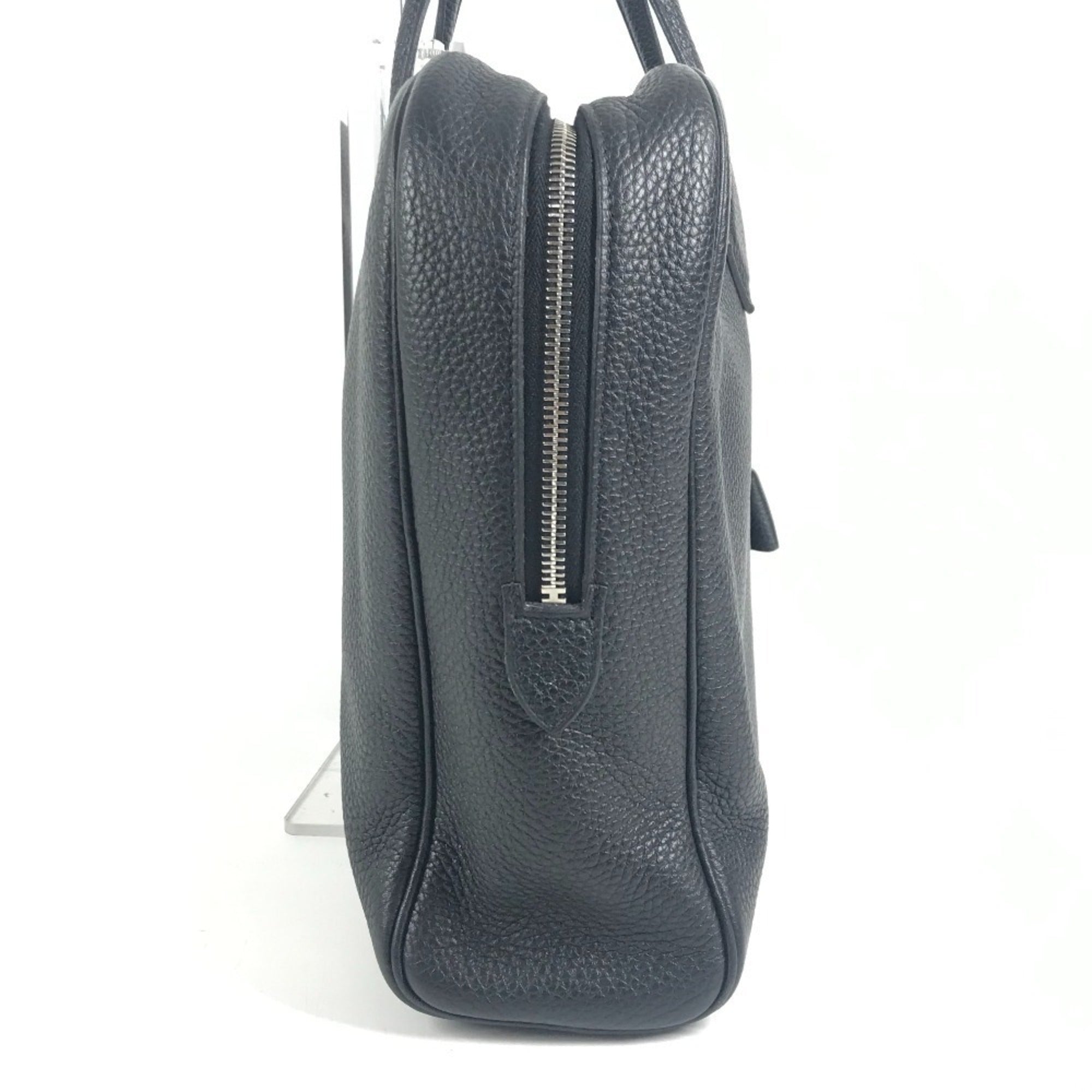 Hermes Black Taurillon Clemence Leather Handbag Tote Bag (Pre-Owned)