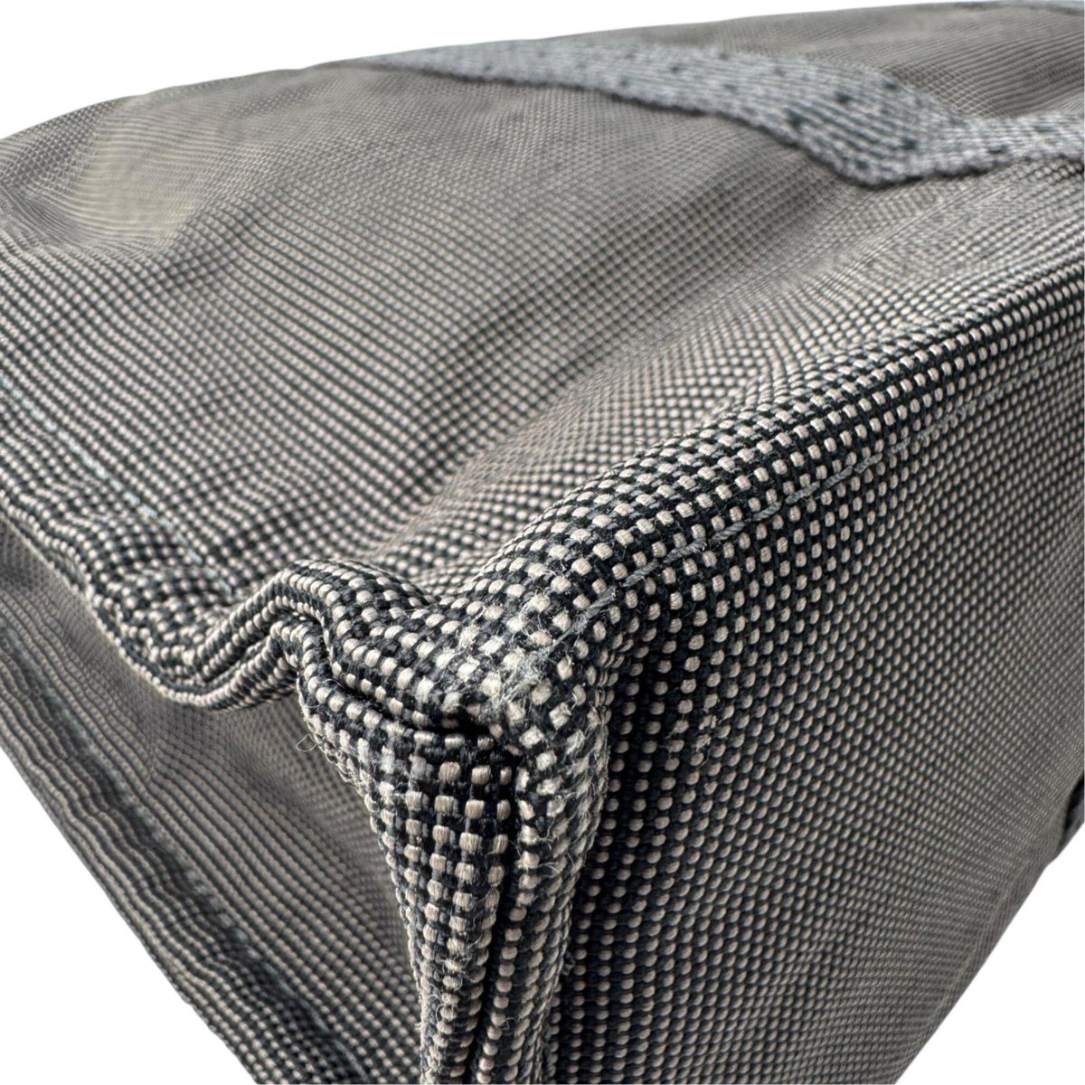 Hermes Dark Gray Gray Nylon Canvas Tote Bag (Pre-Owned)