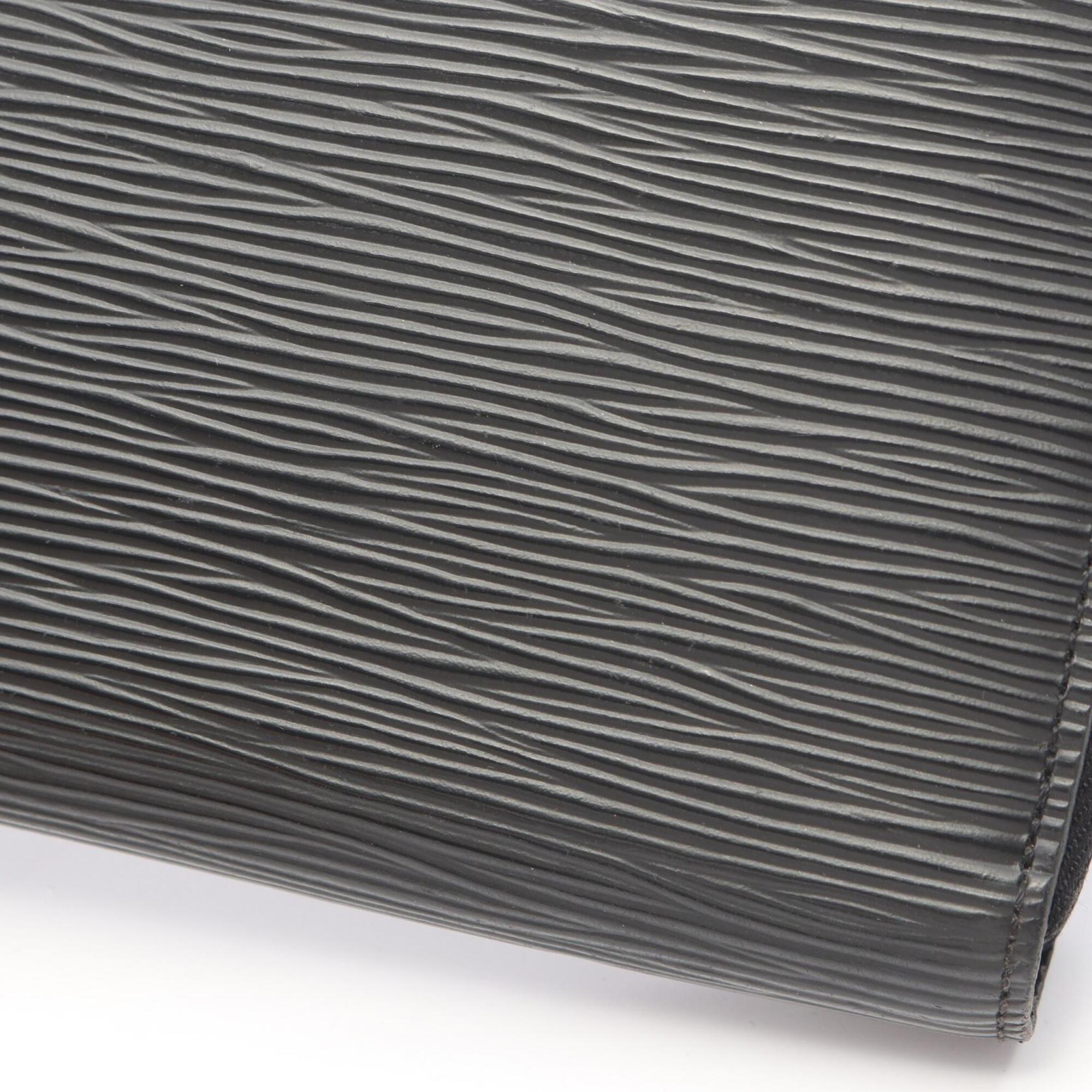 Louis Vuitton Black Leather Long Wallet (Bi-Fold) (Pre-Owned)