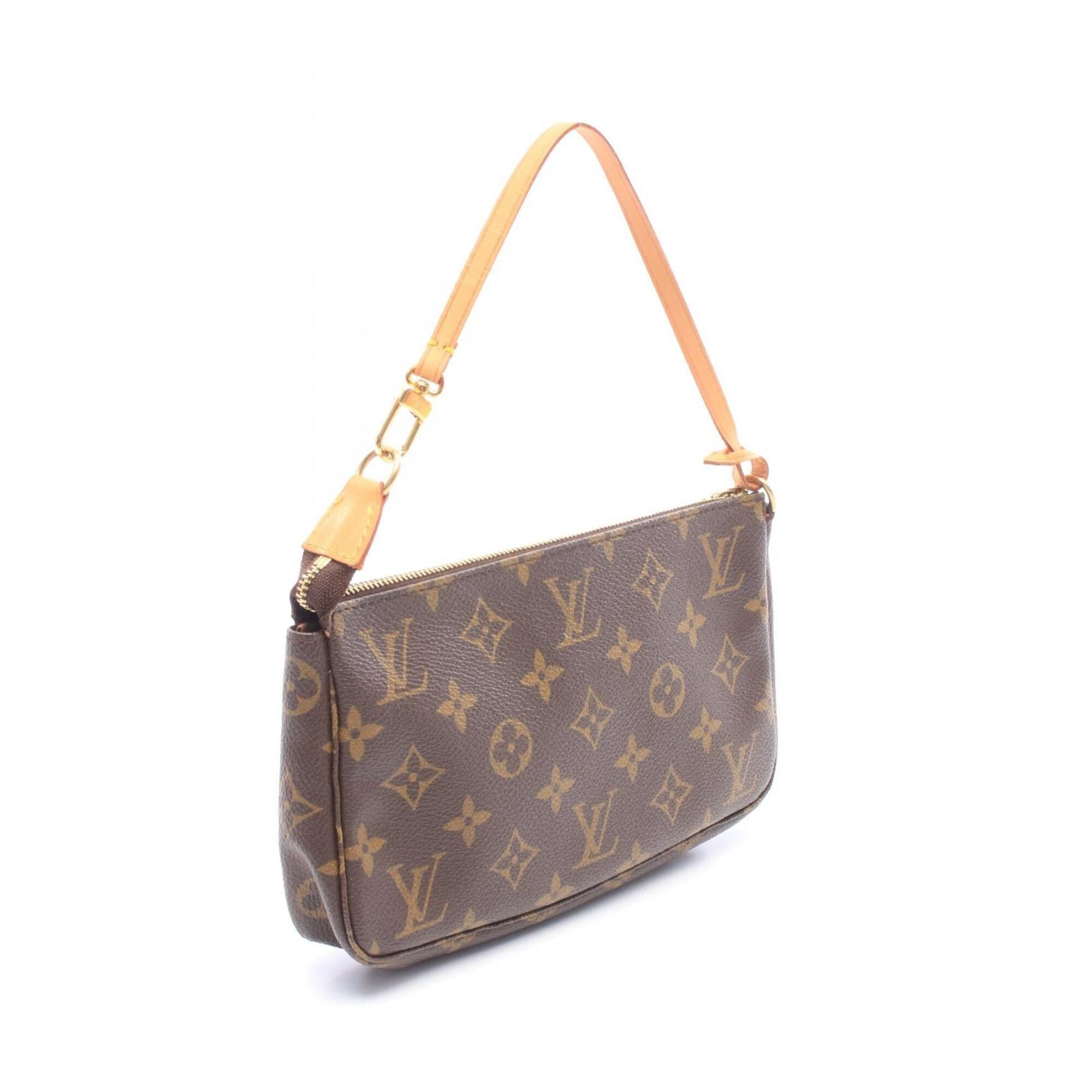 Louis Vuitton Brown Pvc Coated Canvas Leather Handbag (Pre-Owned)