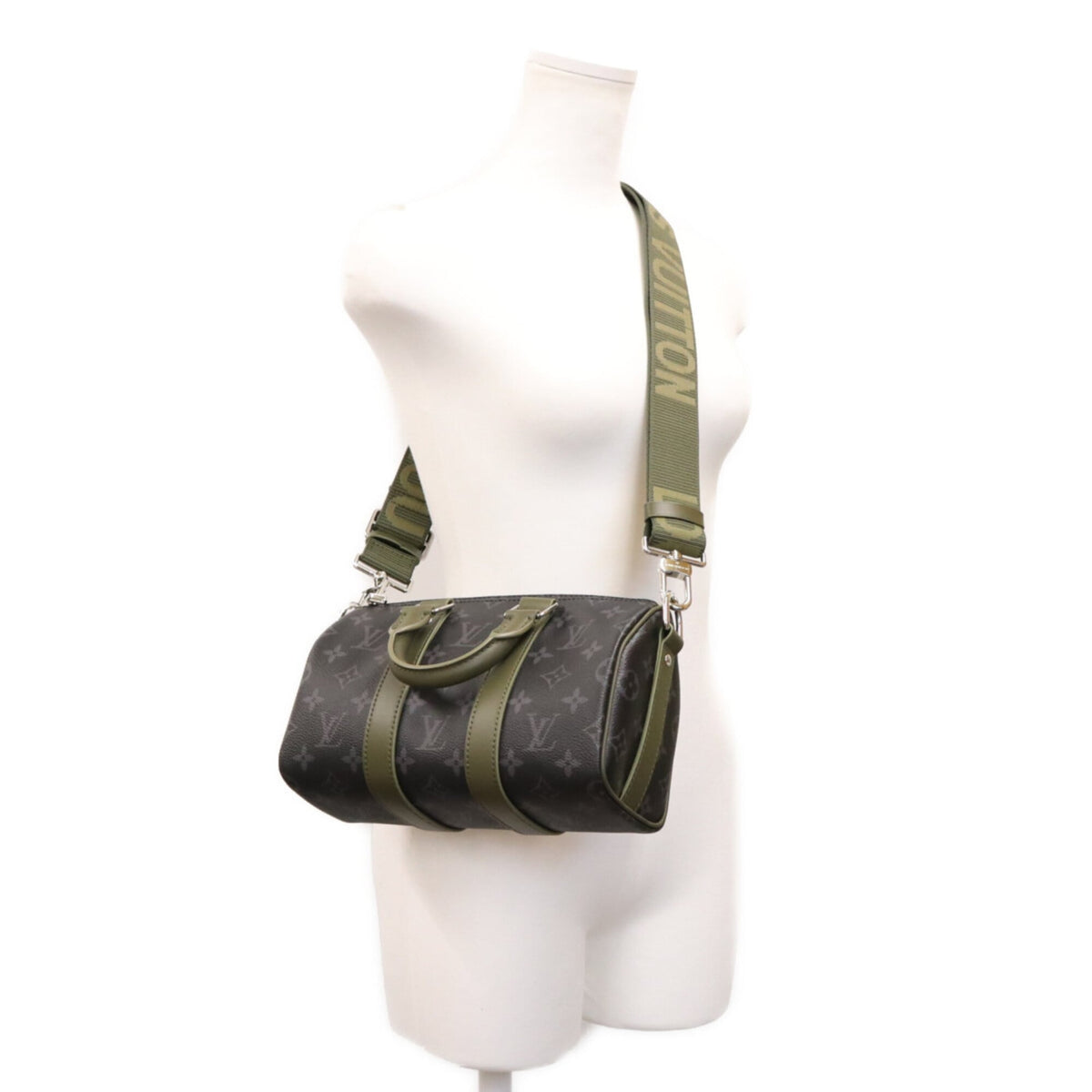 Louis Vuitton Khaki Monogram Boston Bag Shoulder Bag (Pre-Owned)