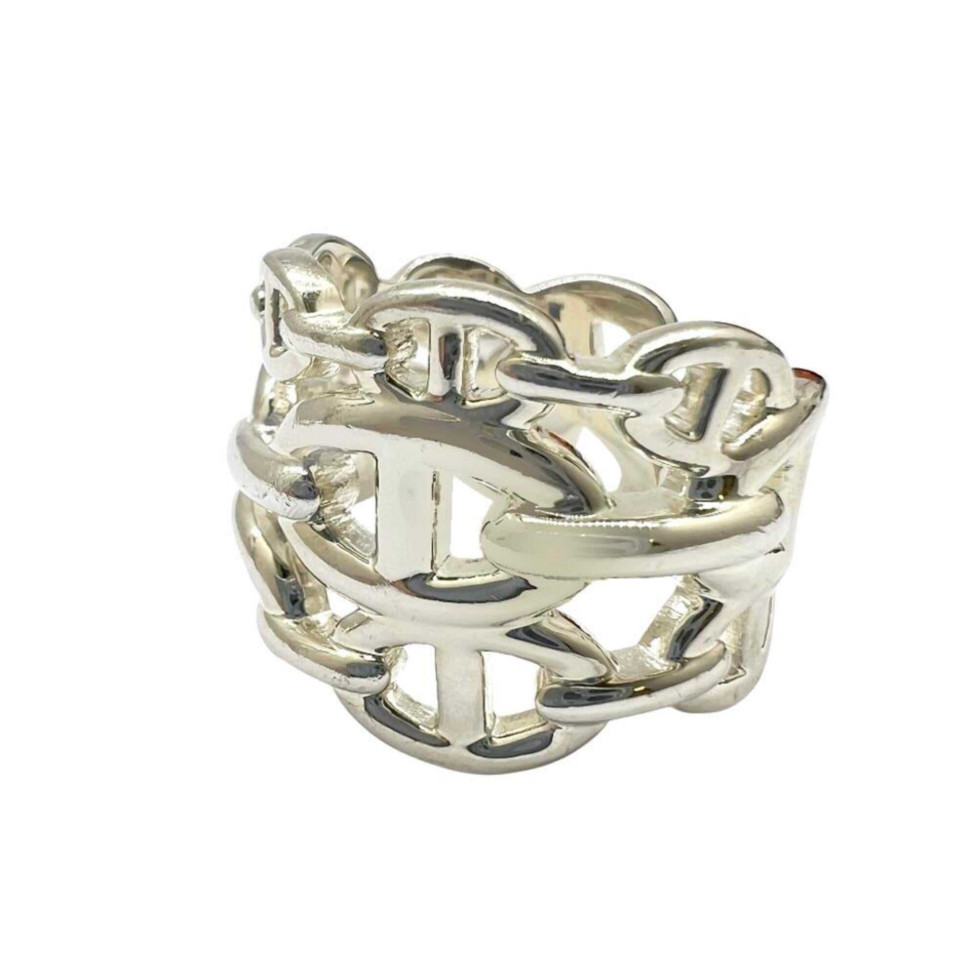 Hermes Chaine D'ancre Silver Silver 925 Band Ring (Pre-Owned)