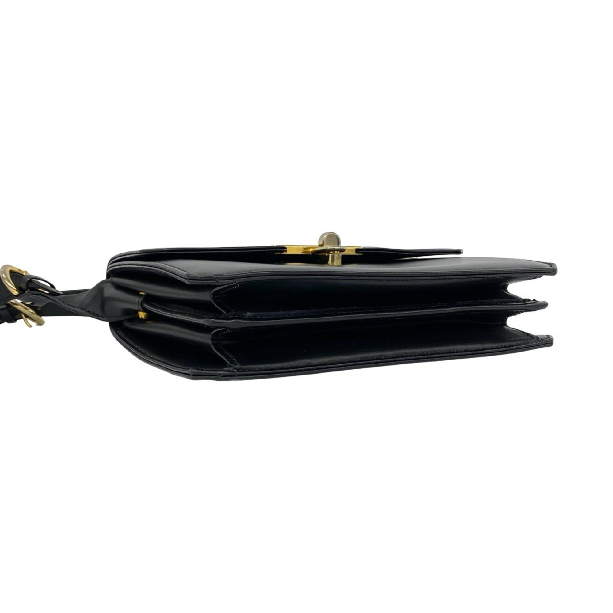 Gucci Black Leather Pochette Shoulder Bag (Pre-Owned)