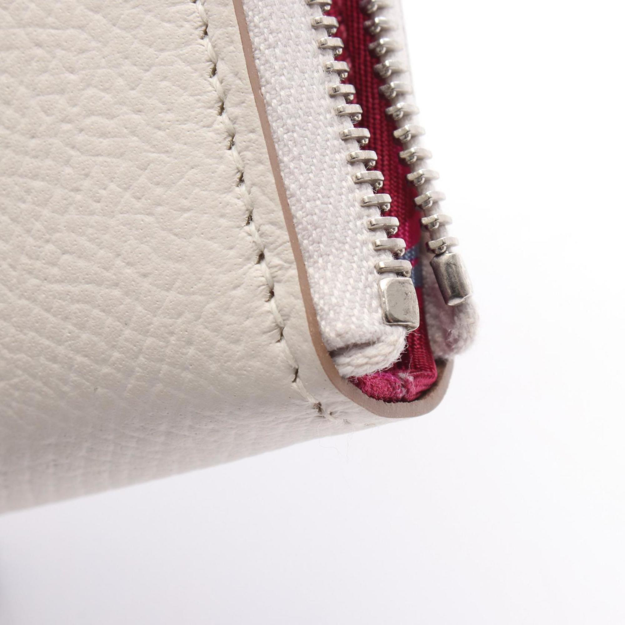 Hermes White Leather Wallet (Bi-Fold) (Pre-Owned)