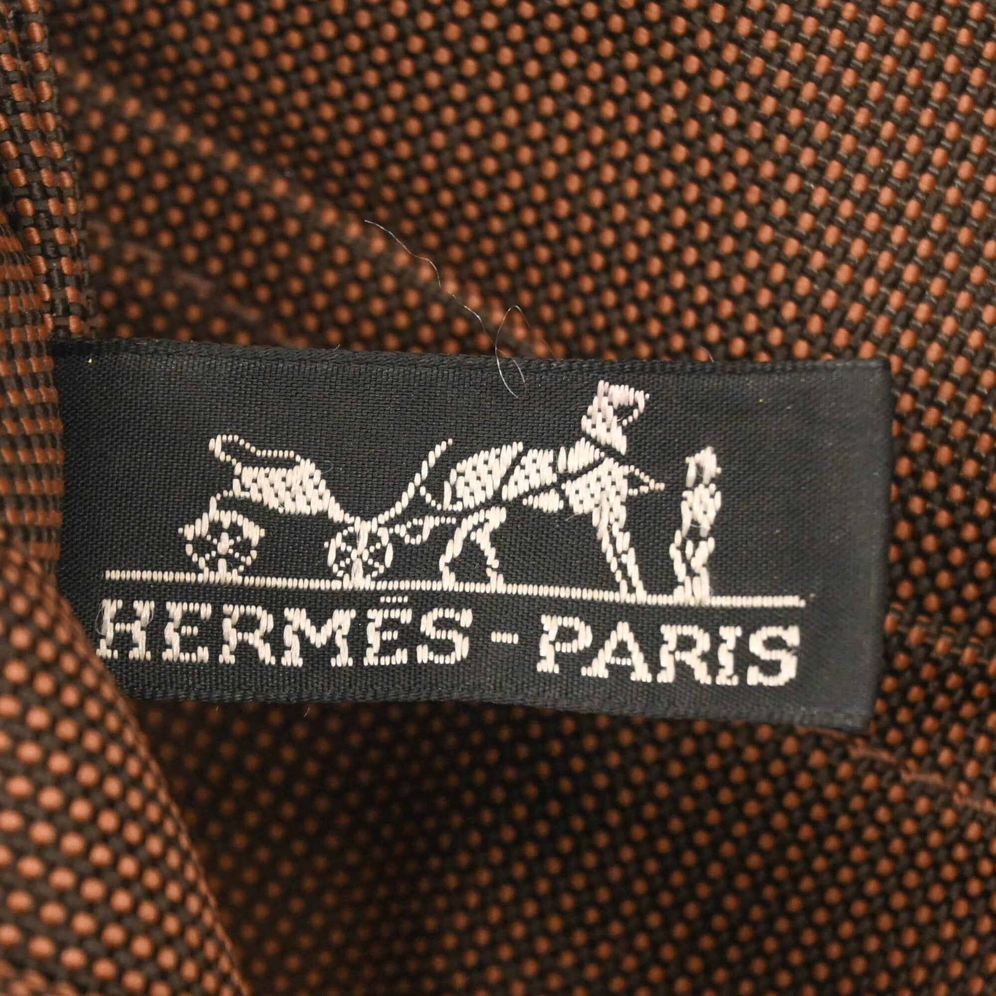 Hermes Her Line Brown Nylon Canvas Backpack (Pre-Owned)