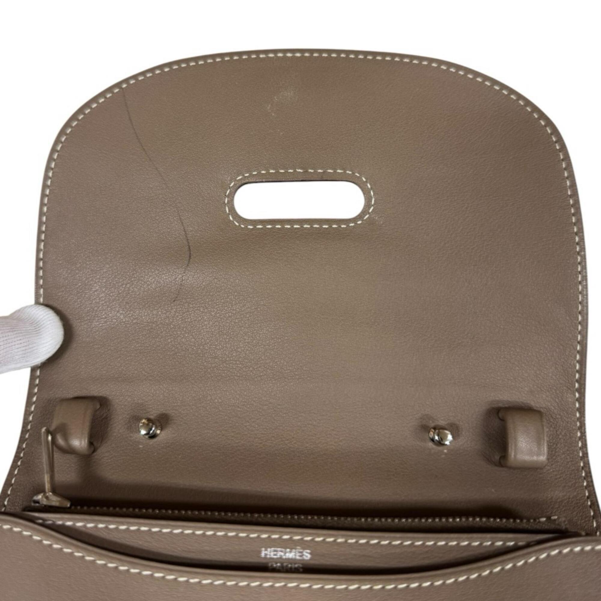 Hermes Beige Swift Leather Shoulder Bag (Pre-Owned)