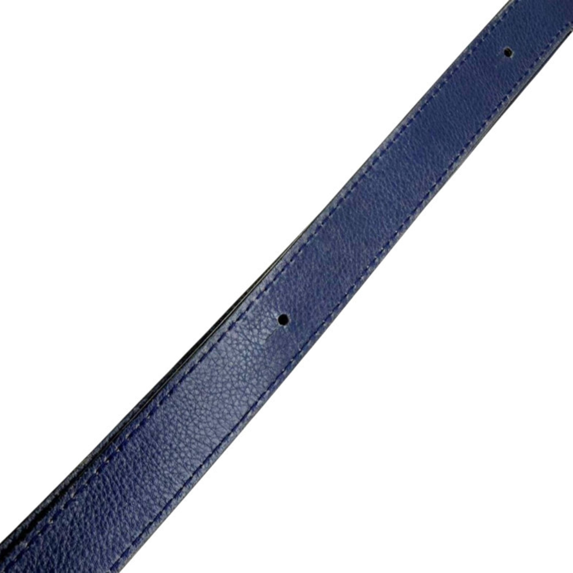 Loewe Navy Leather Handbag Shoulder Bag (Pre-Owned)