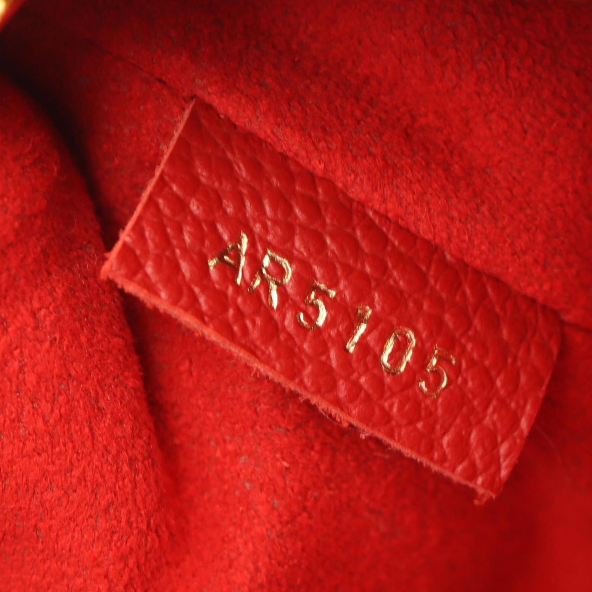 Louis Vuitton Cerise Red Color Monogram Empreinte Handbag Shoulder Bag (Pre-Owned)