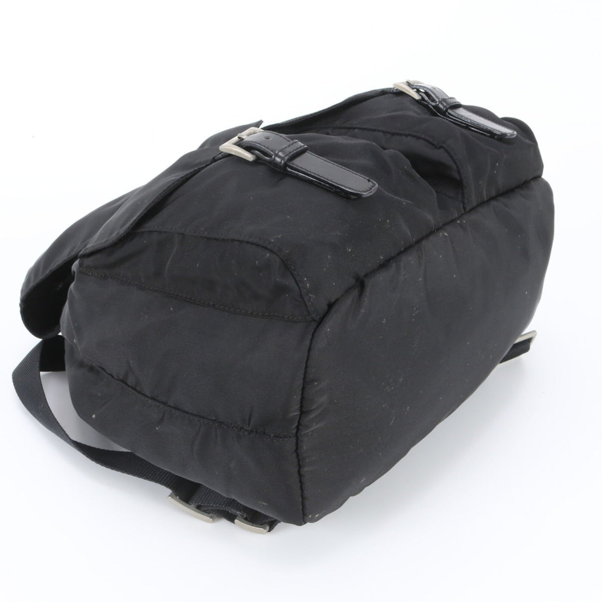 Prada Black Leather Nylon Backpack (Pre-Owned)
