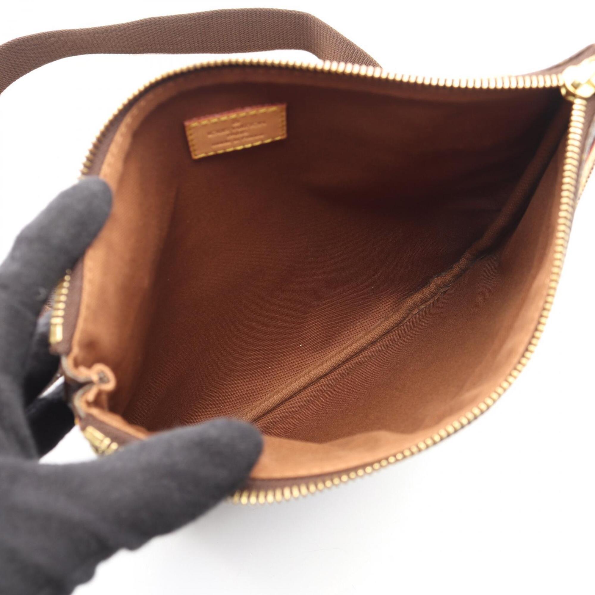 Louis Vuitton Brown Pvc Leather Handbag Shoulder Bag (Pre-Owned)