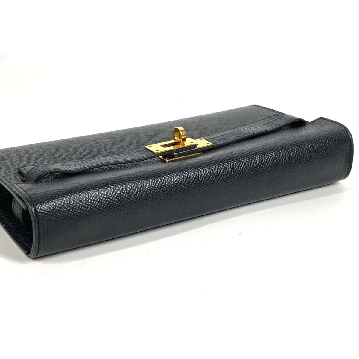 Hermes Black Epsom Leather Chain/Shoulder Wallet (Pre-Owned)