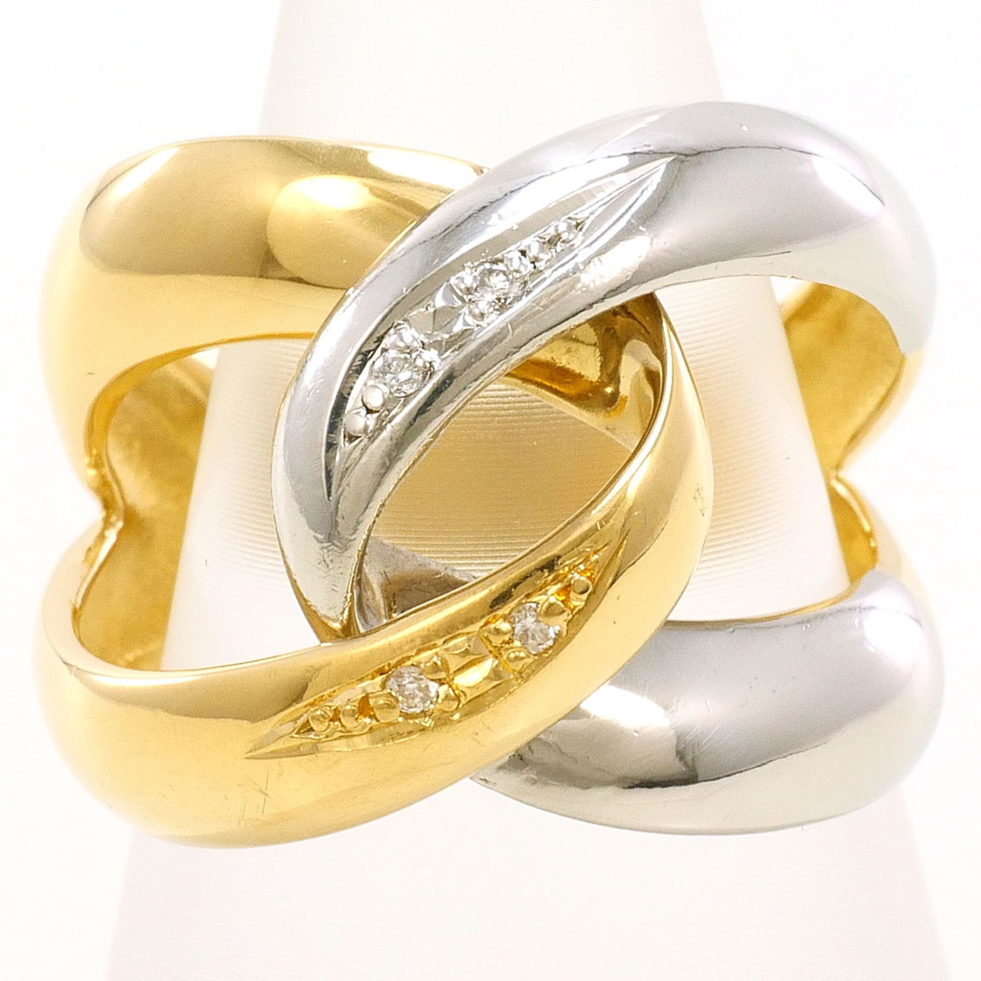 Unbranded Platinum Yellow Gold Yellow Gold (18K) Platinum 900 Band Ring (Pre-Owned)