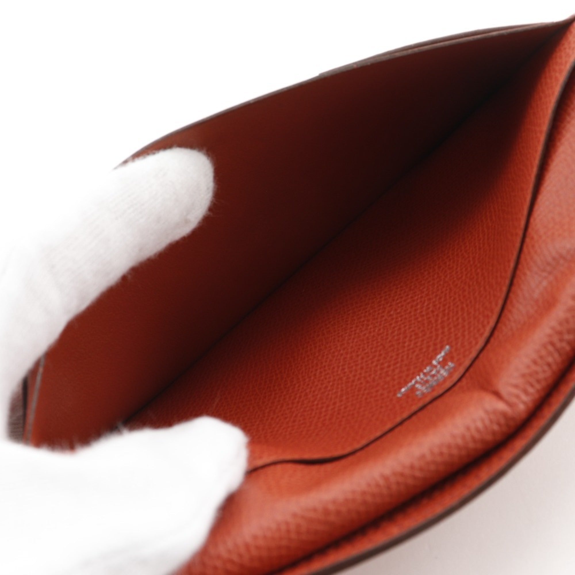 Hermes Orange Epsom Leather Long Wallet (Bi-Fold) (Pre-Owned)