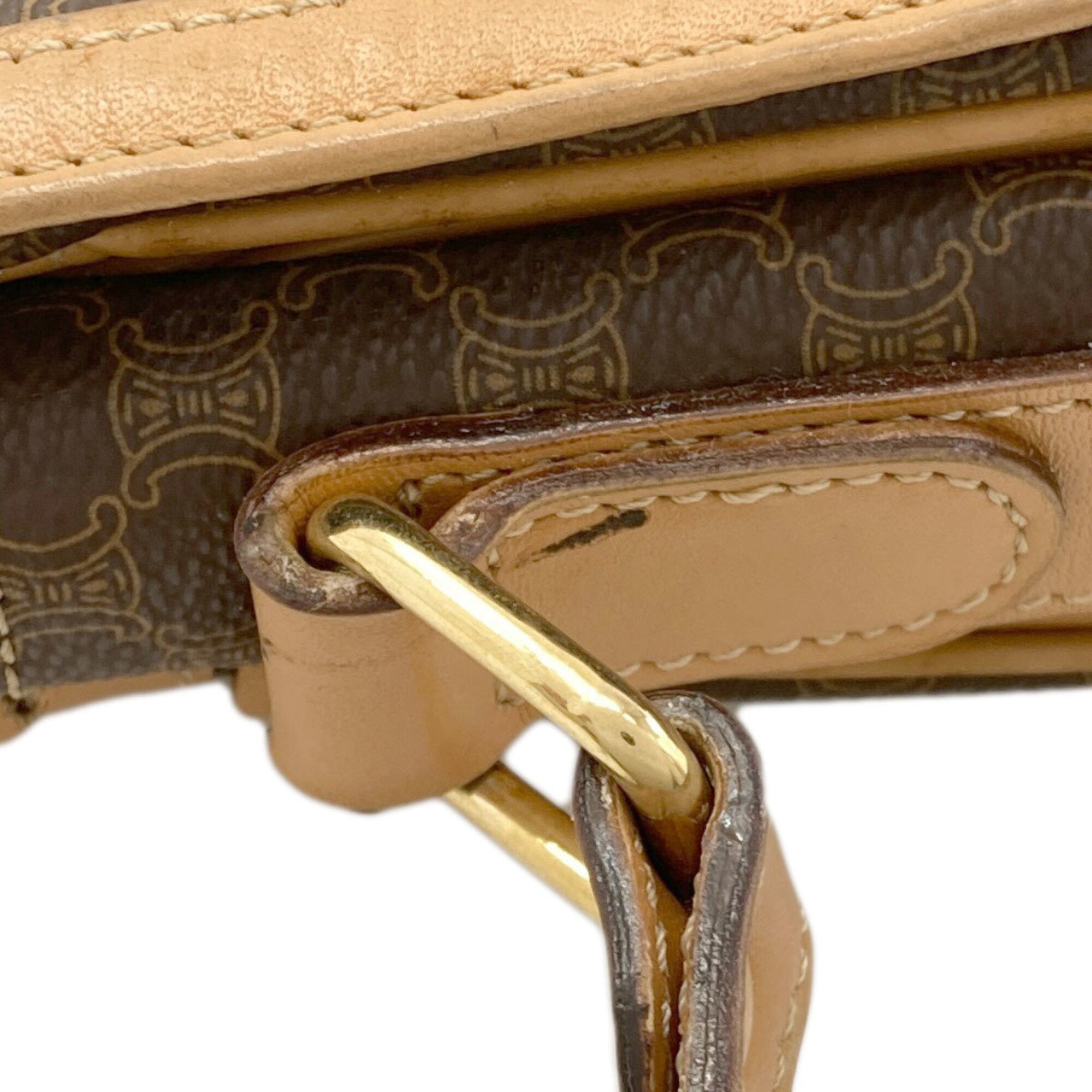 Celine Macadam Brown Pvc Shoulder Bag (Pre-Owned)