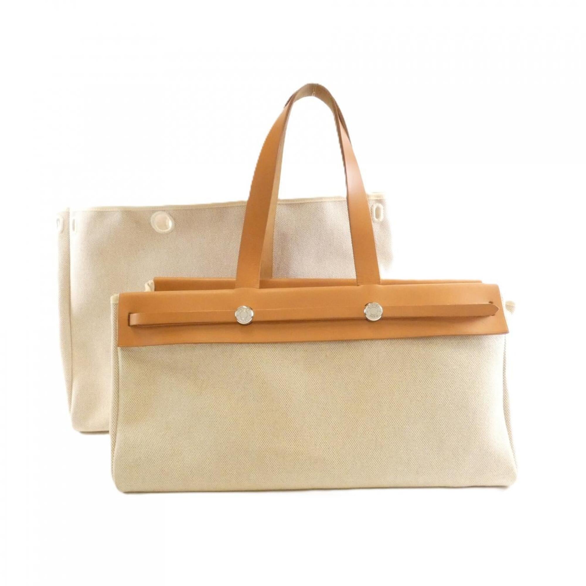 Hermes Natural Sable Toile H Handbag (Pre-Owned)
