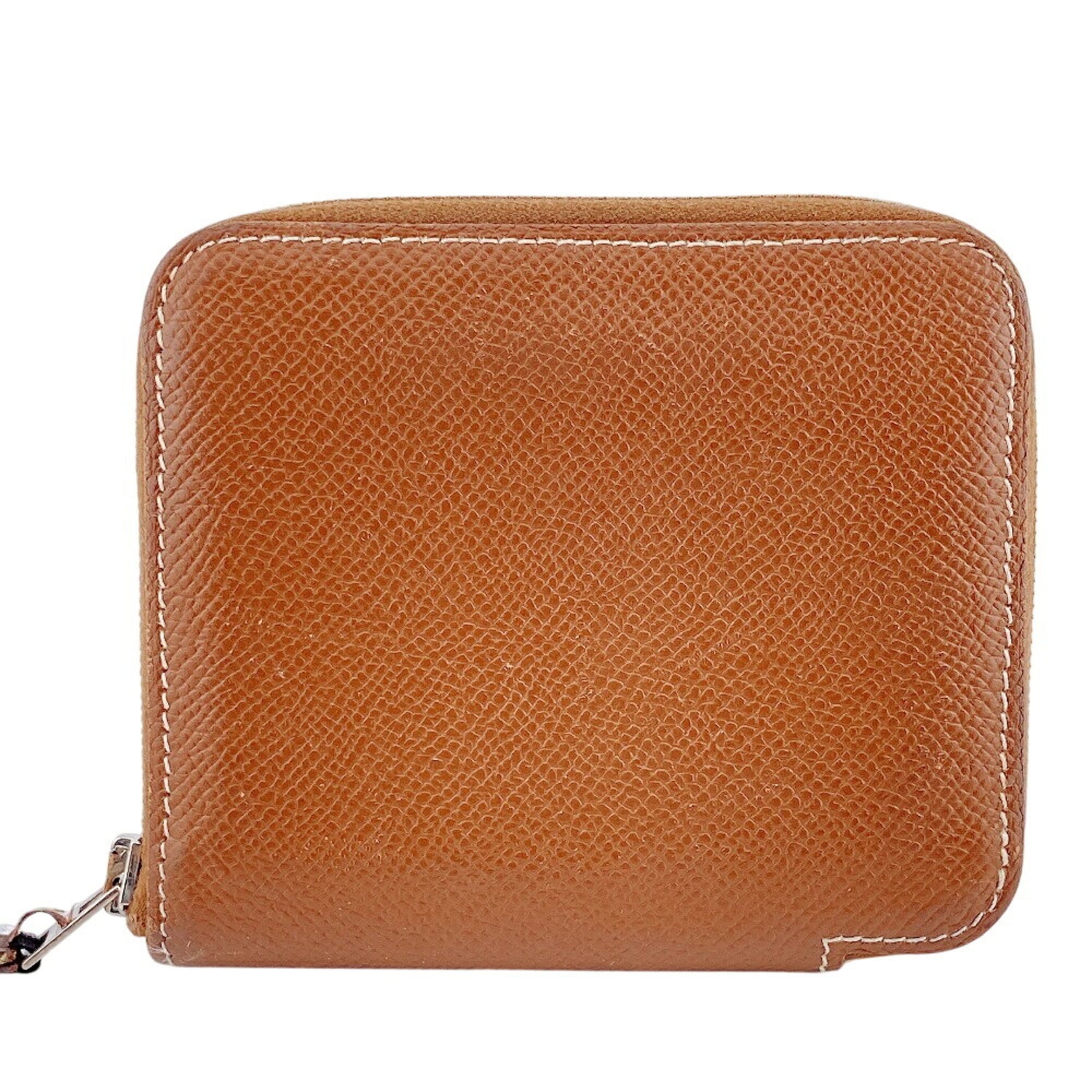 Hermes Brown Leather Coin Purse/Coin Case (Pre-Owned)