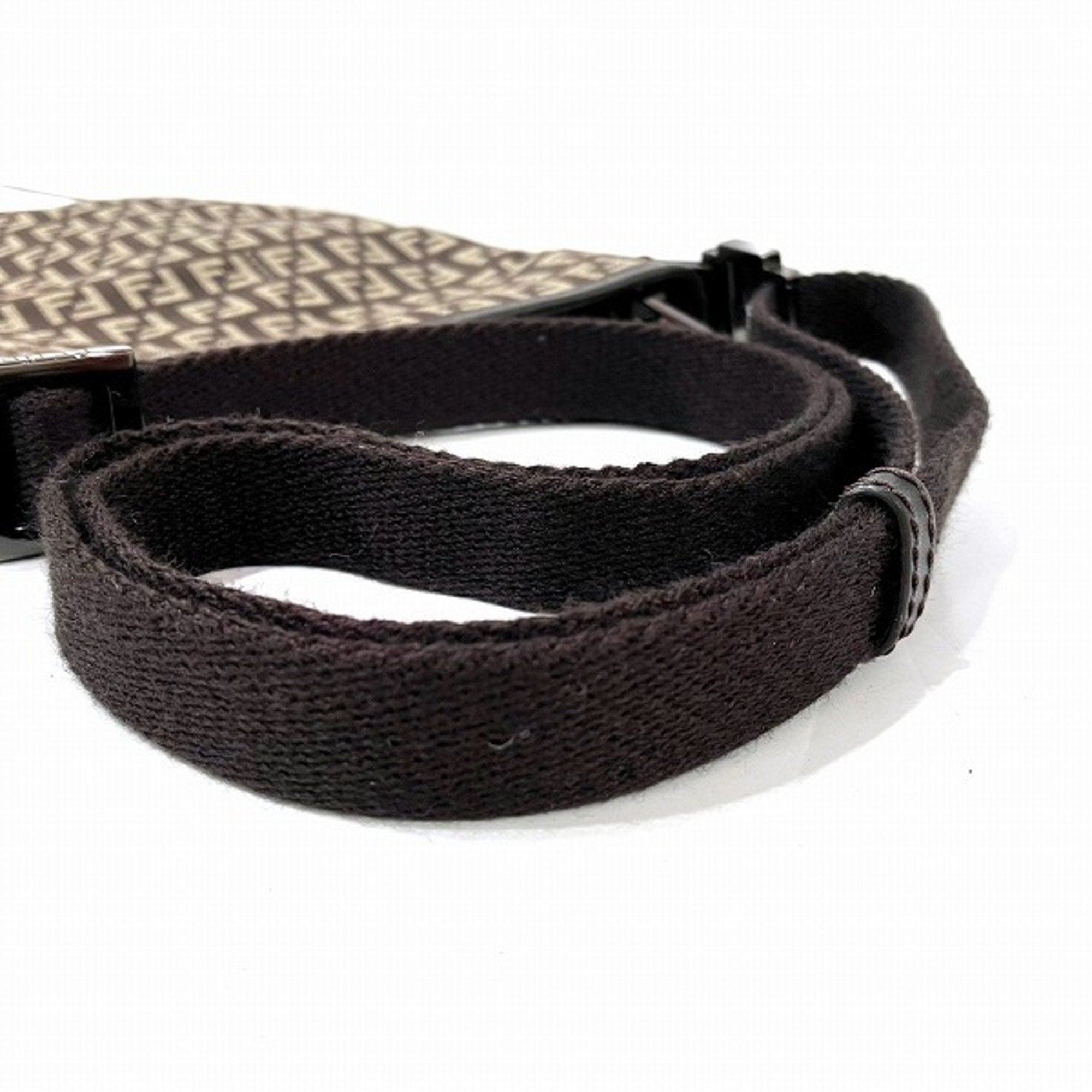 Fendi Brown Canvas Shoulder Bag (Pre-Owned)
