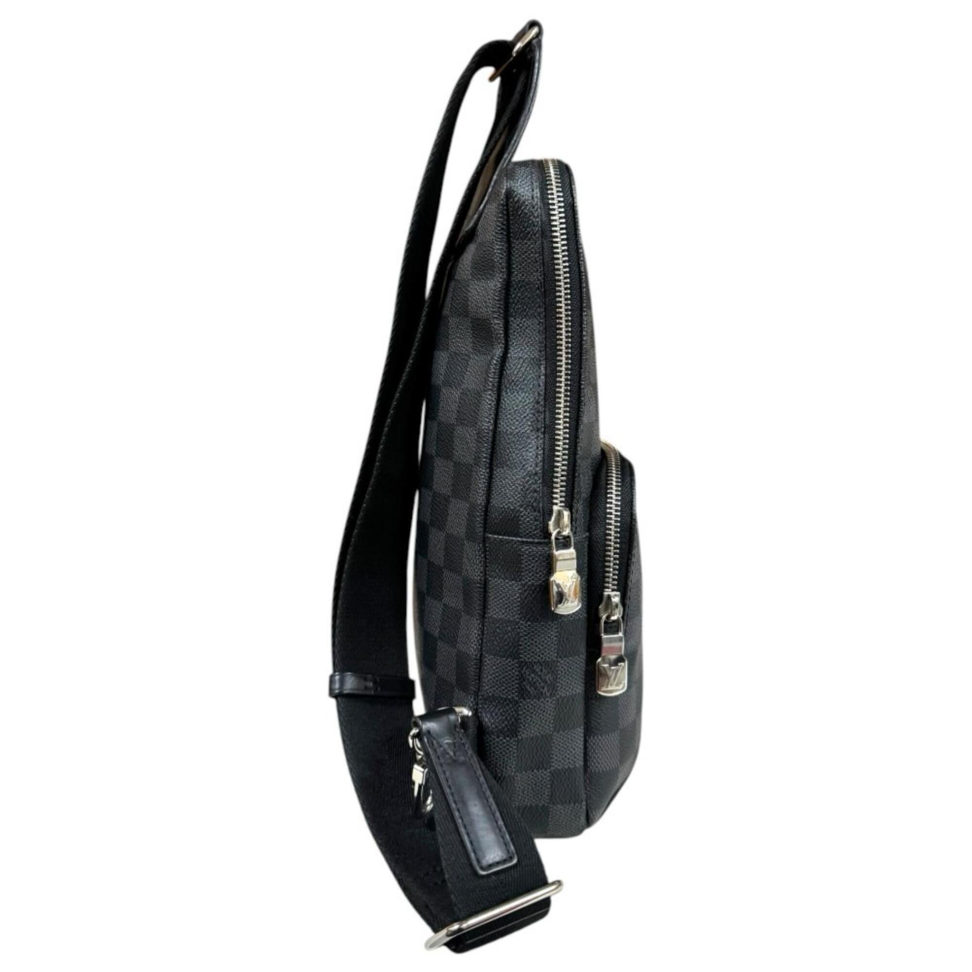 Louis Vuitton Black Gray Damier Graphite Sling Bag (Pre-Owned)