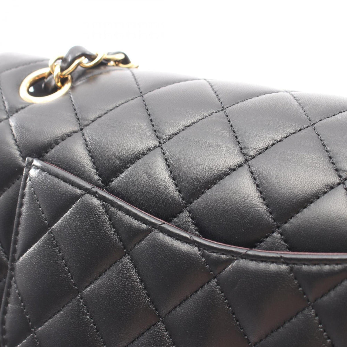 Chanel Black Leather Handbag Shoulder Bag (Pre-Owned)