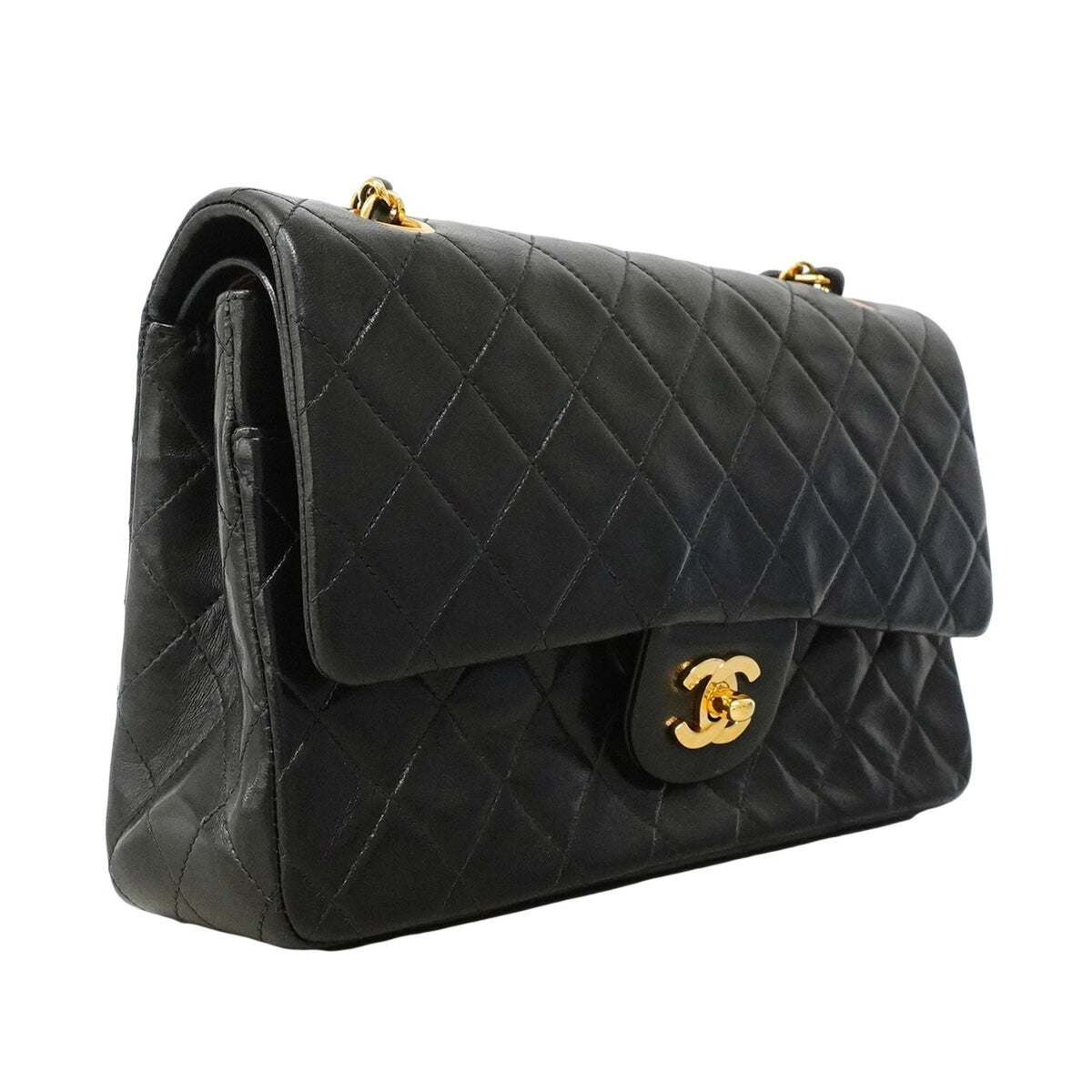 Chanel Black Leather Shoulder Bag (Pre-Owned)