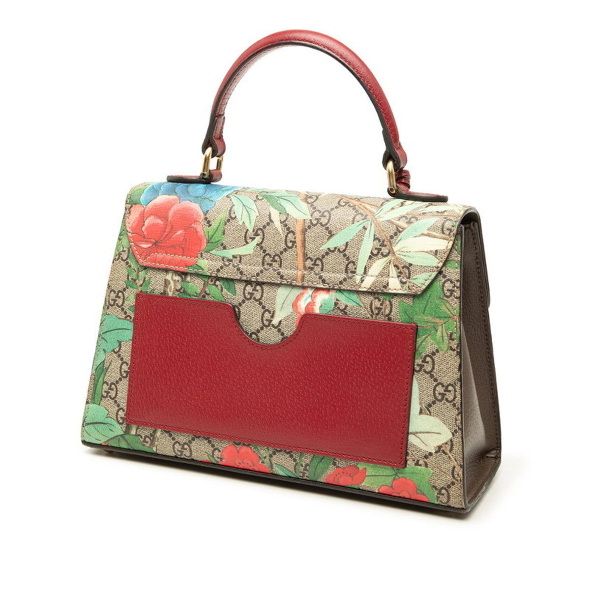 Gucci Beige Multi-Color Gg Supreme Leather Handbag Shoulder Bag (Pre-Owned)