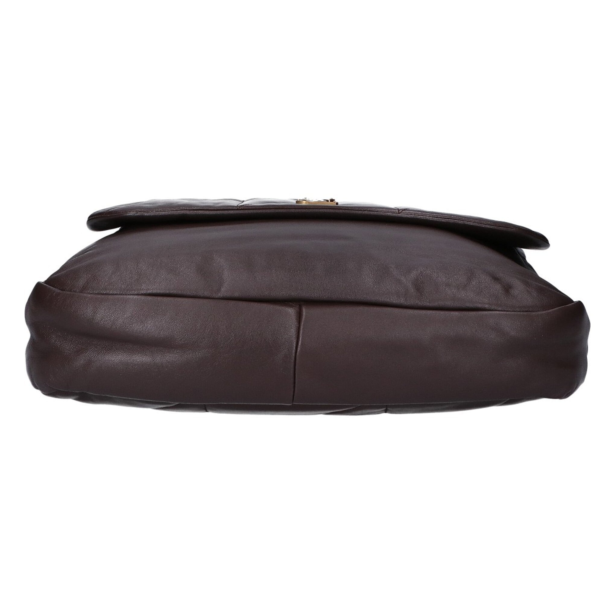 Saint Laurent Dark Brown Leather Shoulder Bag (Pre-Owned)