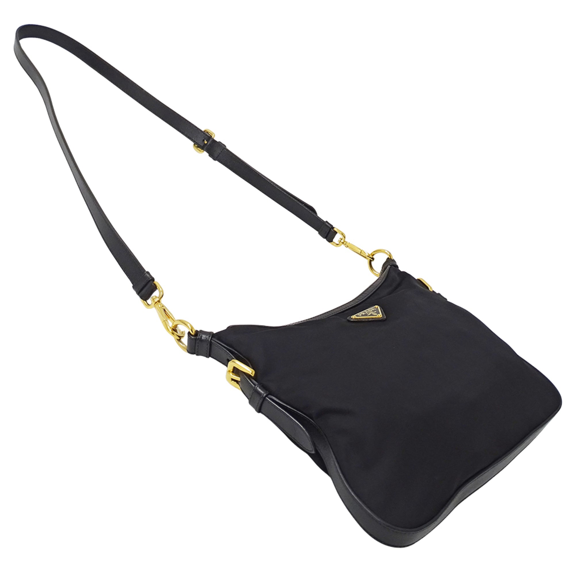 Prada Black Nylon Handbag Shoulder Bag (Pre-Owned)