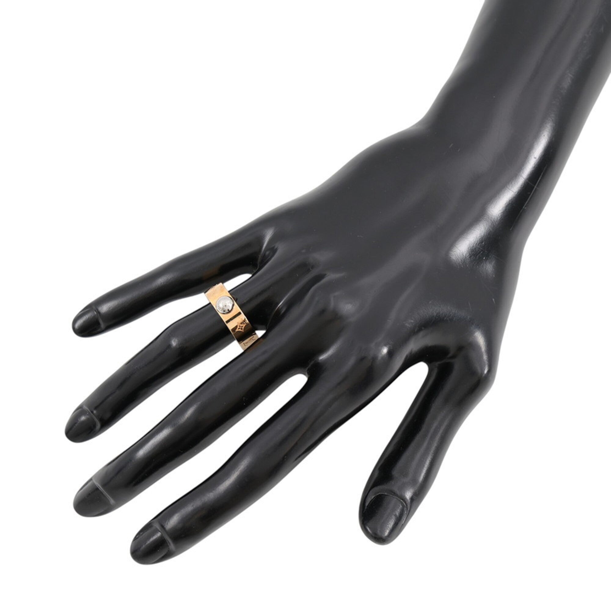 Louis Vuitton Gold Metal Band Ring (Pre-Owned)