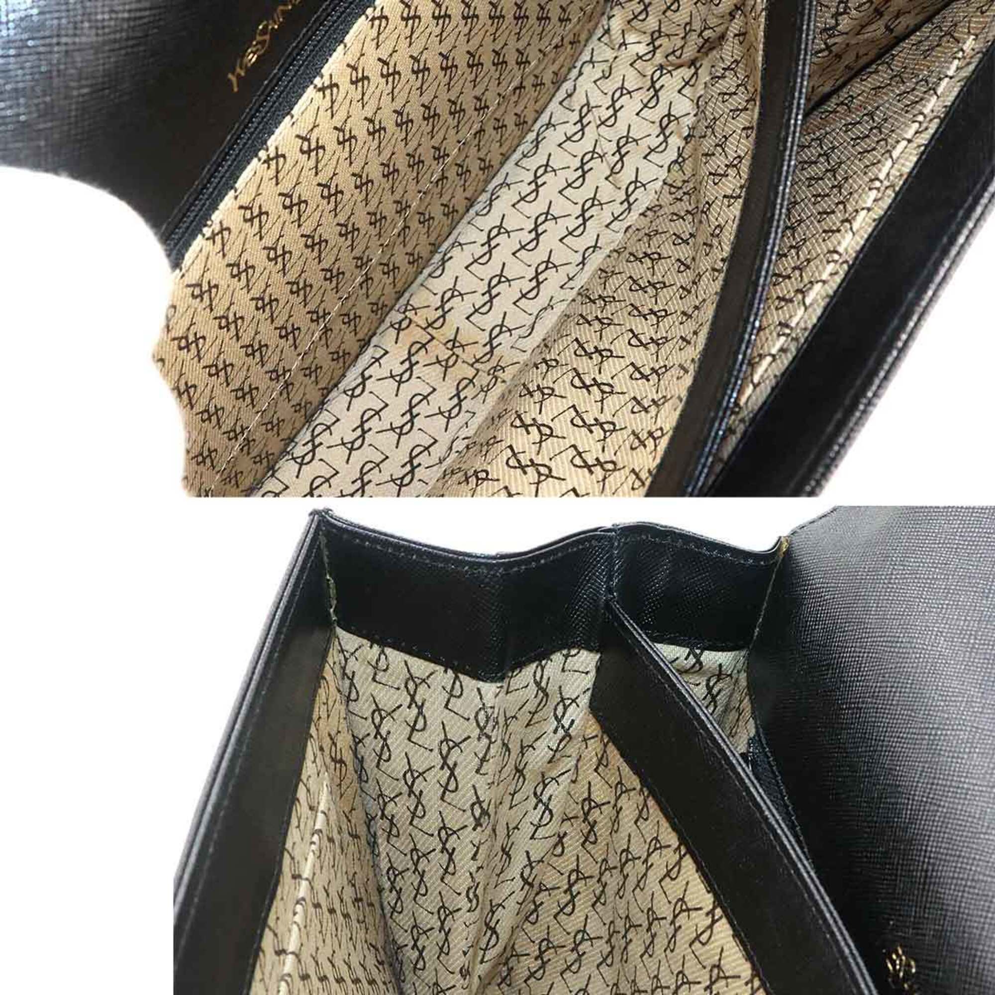 Yves Saint Laurent Black Leather Shoulder Bag (Pre-Owned)