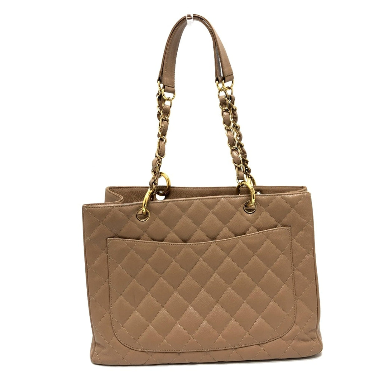 Chanel Beige Leather Shoulder Bag (Pre-Owned)