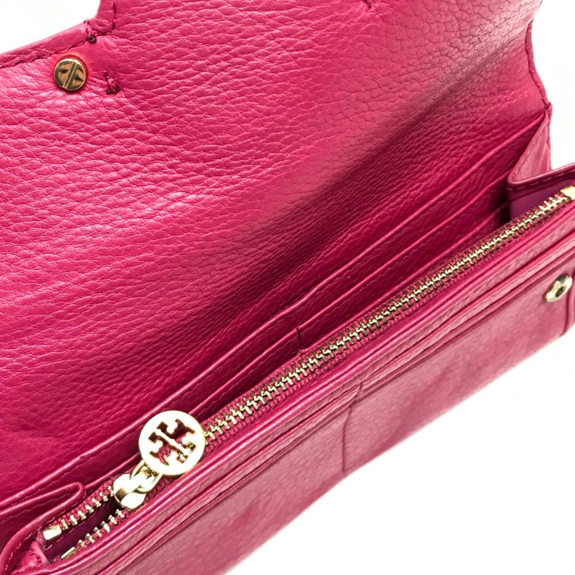 Tory Burch Pink Leather Wallet (Bi-Fold) (Pre-Owned)