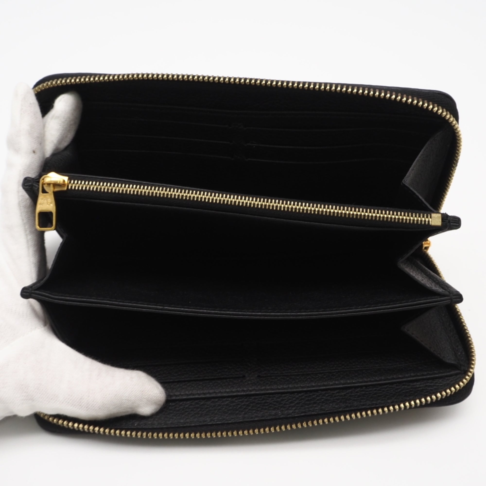 Louis Vuitton Bicolor Black Galle Monogram Monogram Empreinte Long Wallet (Bi-Fold) (Pre-Owned)