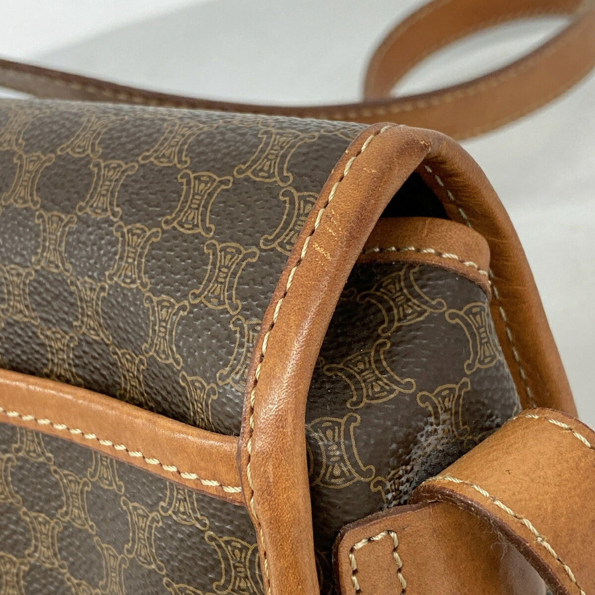 Celine Brown Pvc Shoulder Bag (Pre-Owned)