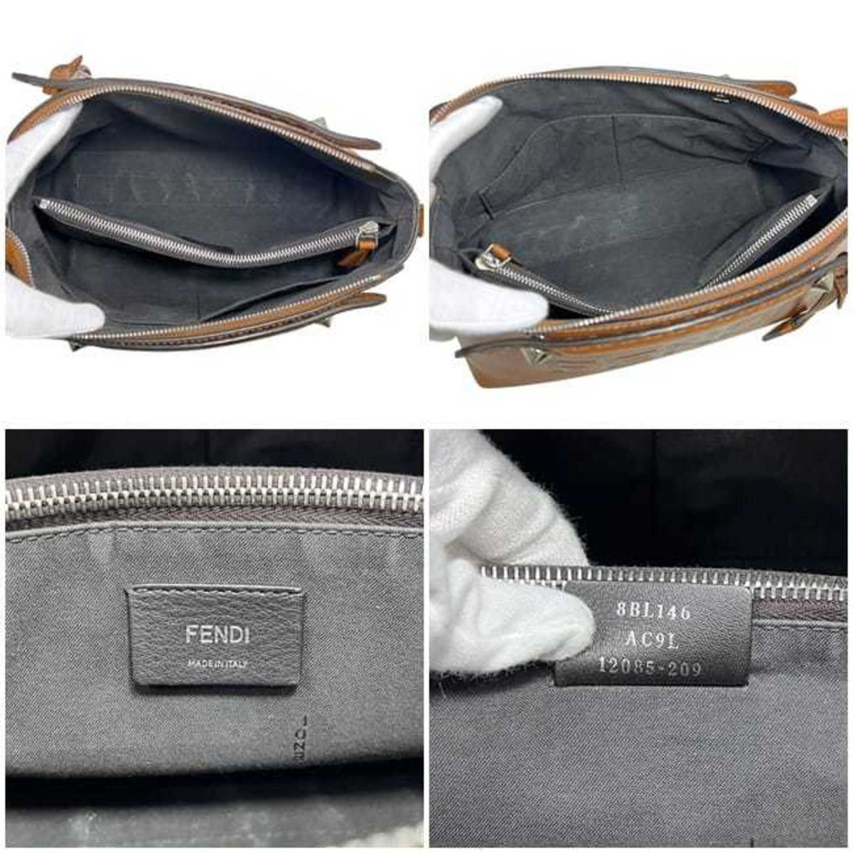 Fendi Brown Leather Shoulder Bag (Pre-Owned)