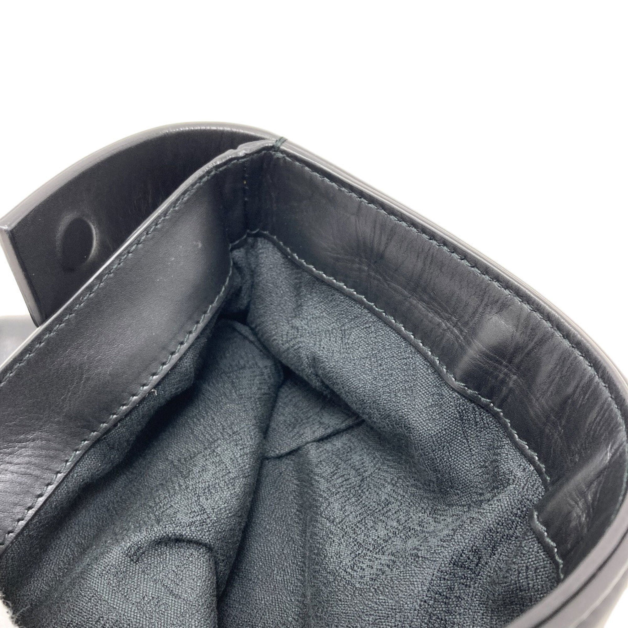 Bottega Veneta Black Leather Shoulder Bag (Pre-Owned)