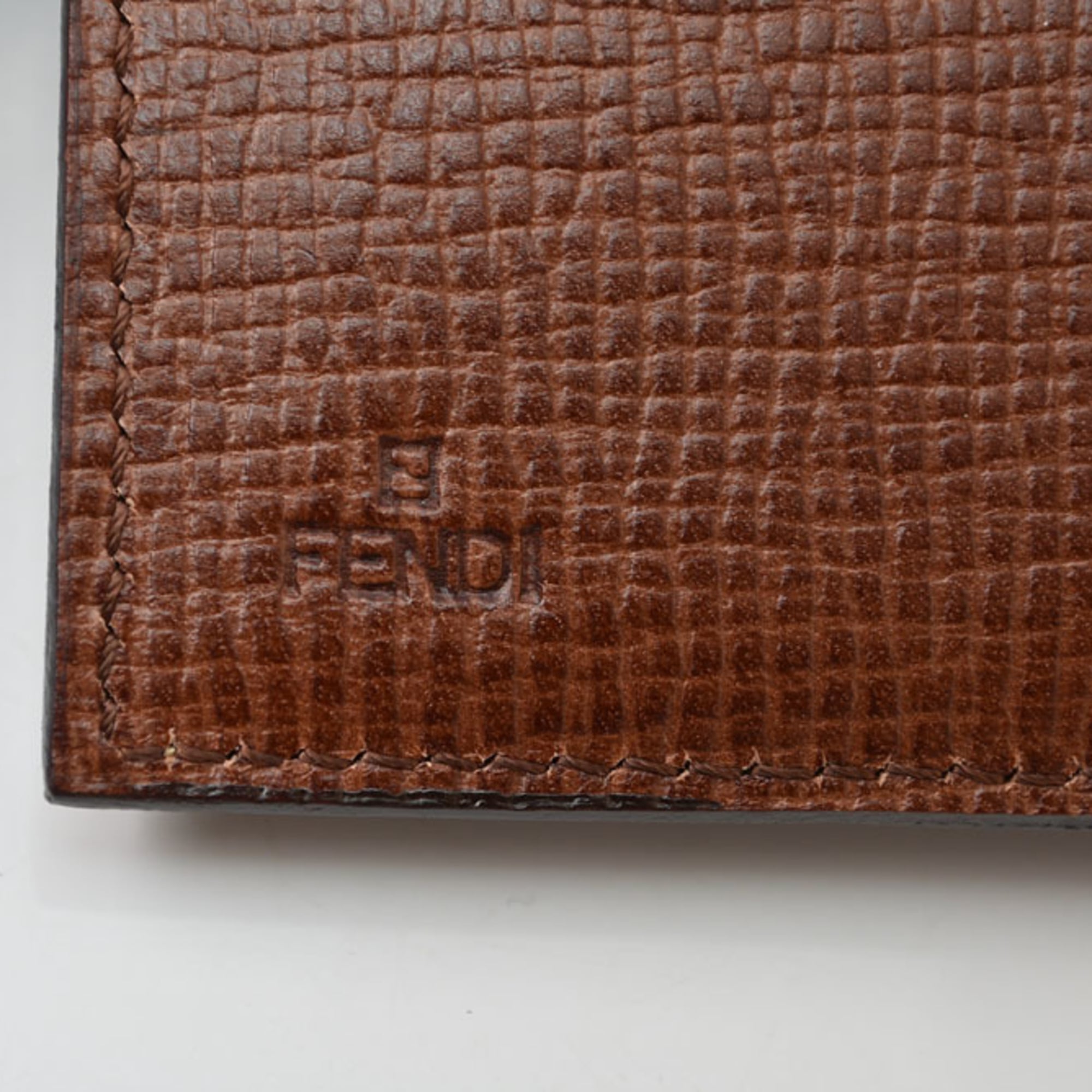 Fendi Beige Brown Brown Pvc Leather Wallet (Bi-Fold) (Pre-Owned)