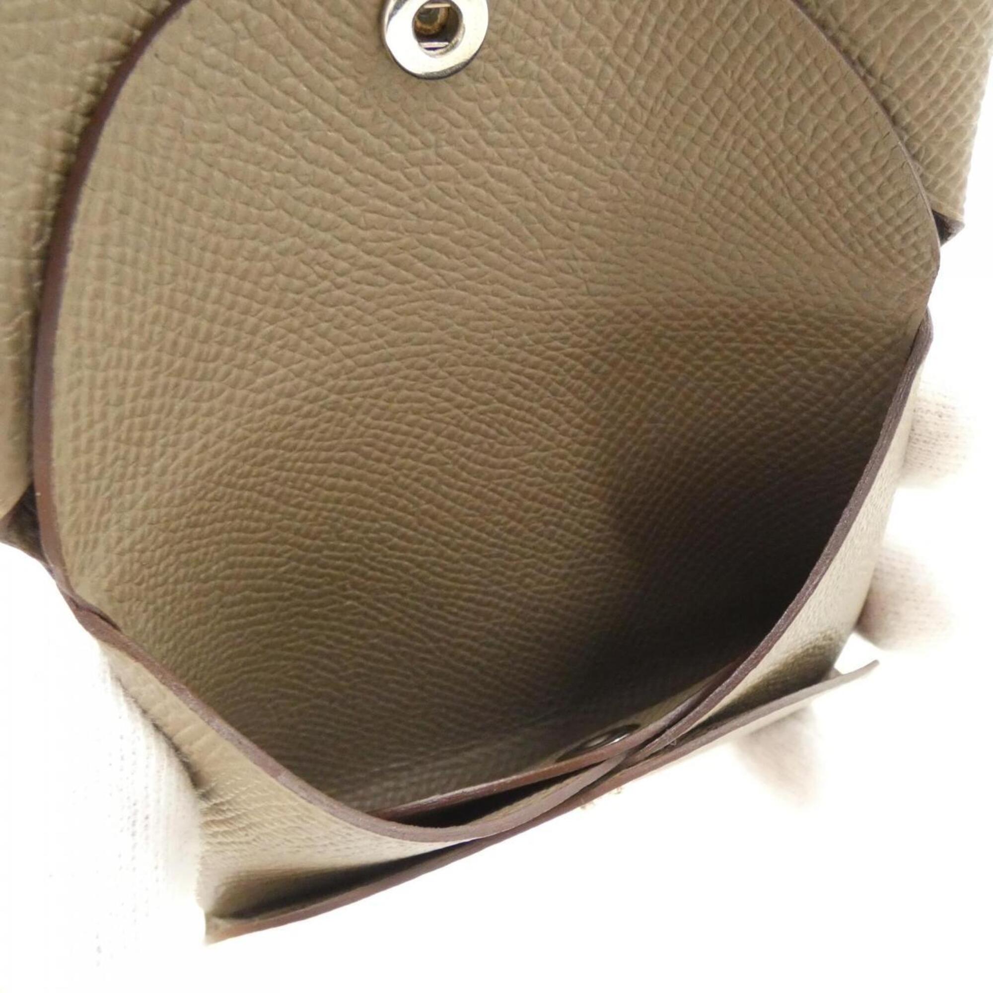 Hermes Etoupe Gray Epsom Leather Coin Purse/Coin Case (Pre-Owned)
