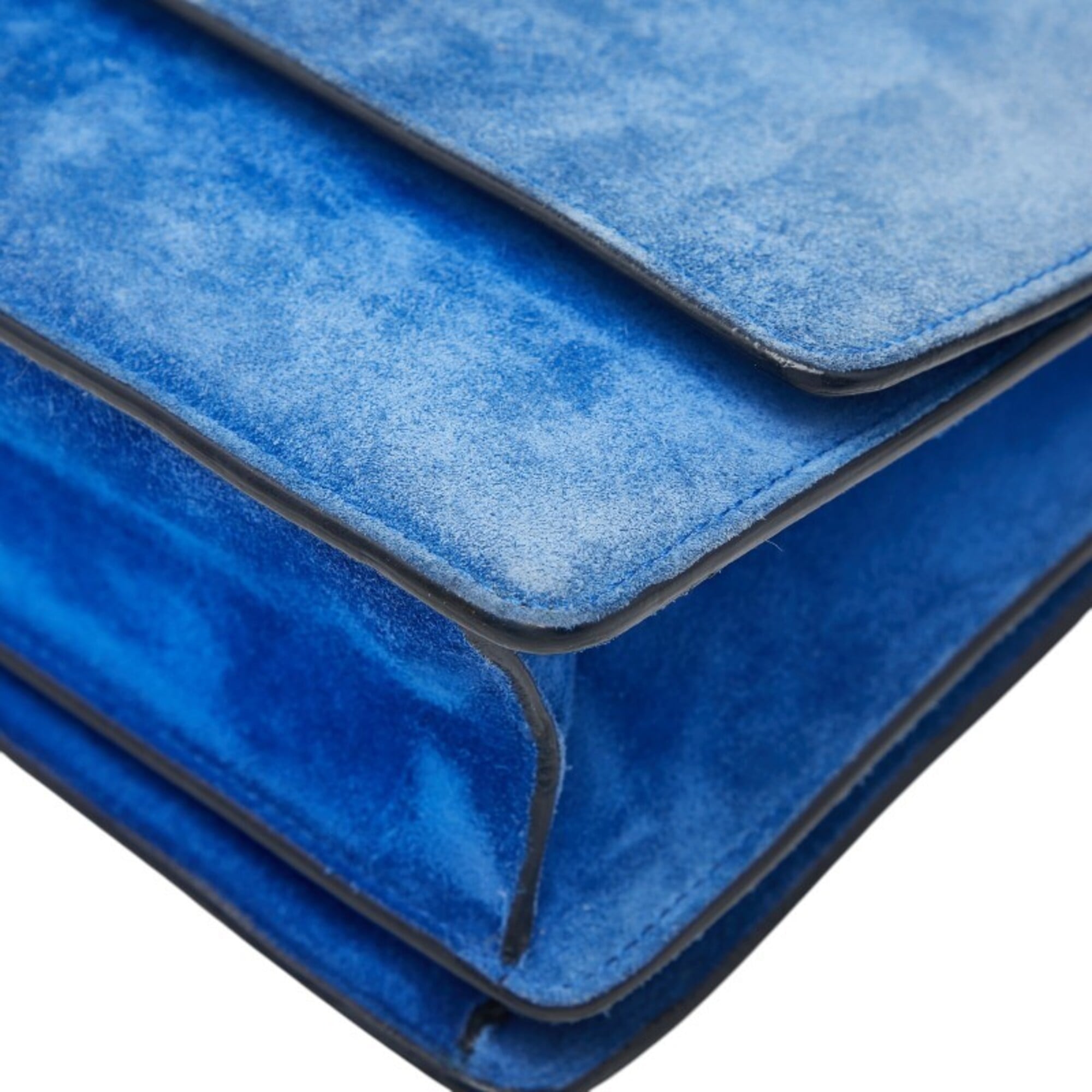 Celine Blue Suede Leather Shoulder Bag (Pre-Owned)