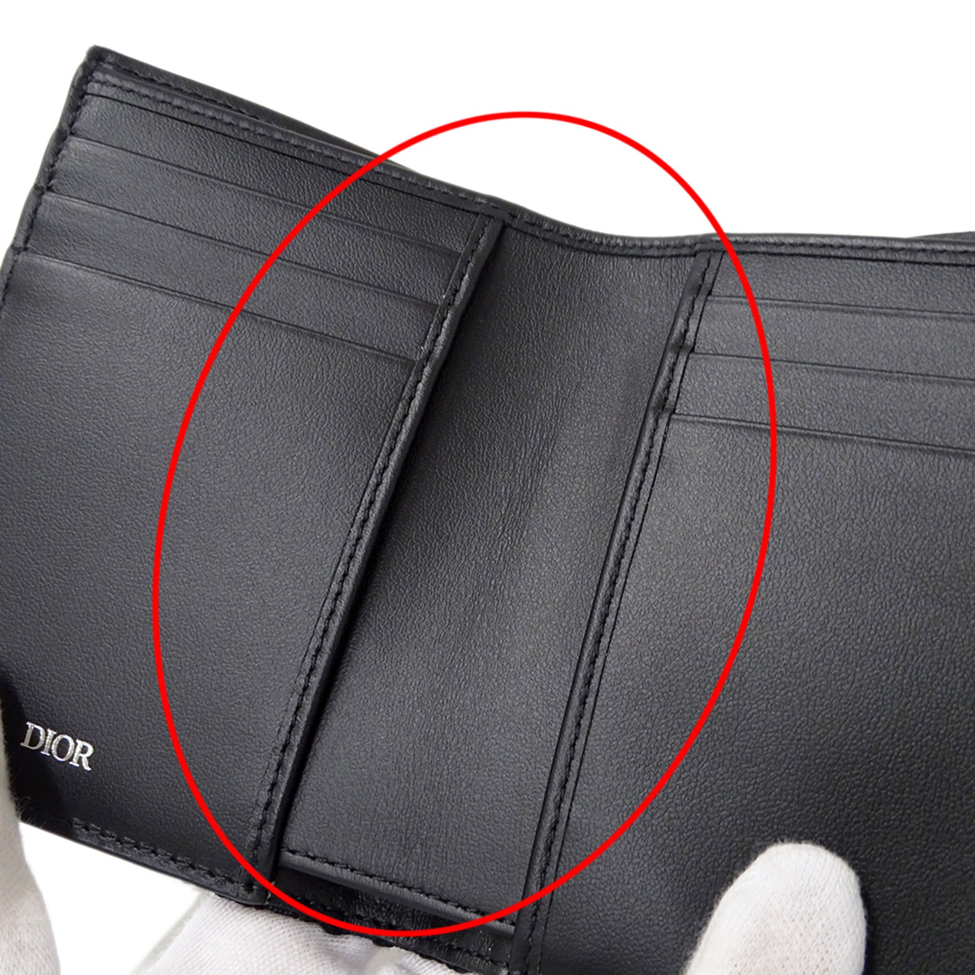 Christian Dior Black Jacquard Wallet (Bi-Fold) (Pre-Owned)