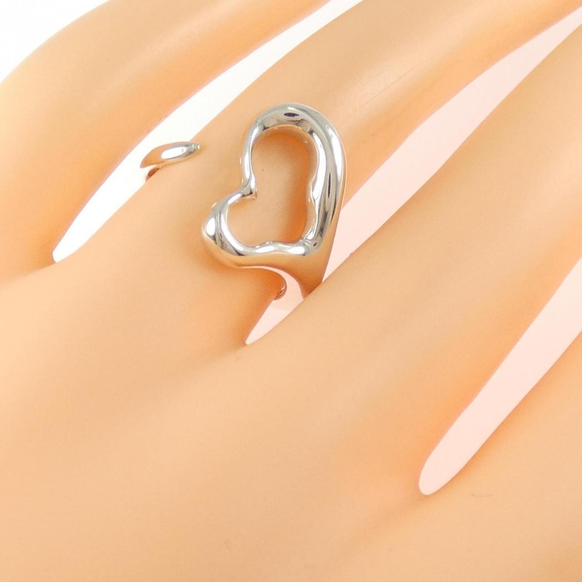 Tiffany Open Heart Silver 925 Band Ring (Pre-Owned)