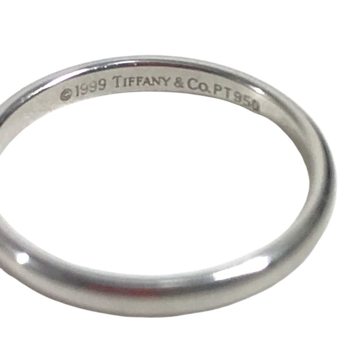 Tiffany Silver Platinum 950 Band Ring (Pre-Owned)