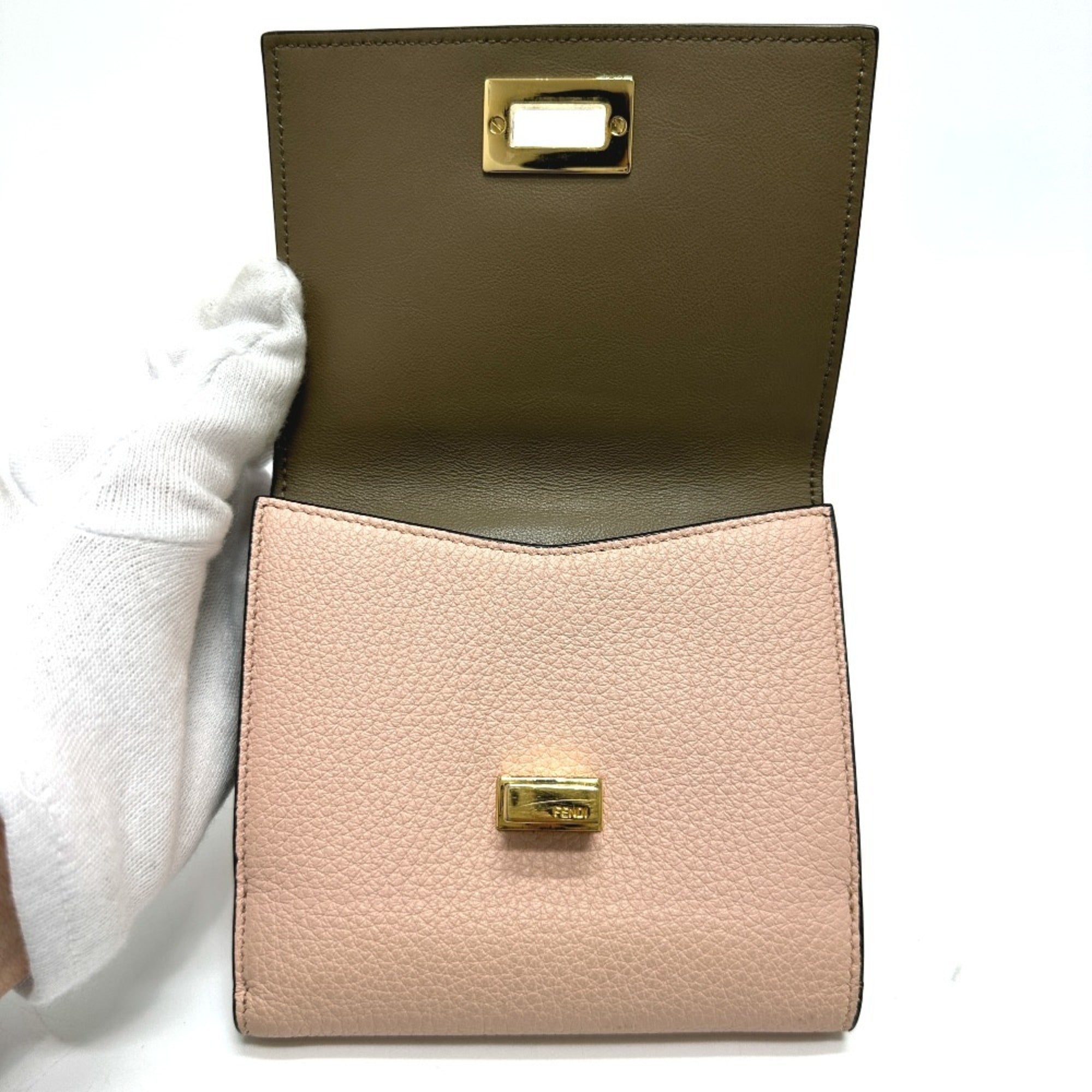 Fendi Pink Leather Wallet (Bi-Fold) (Pre-Owned)